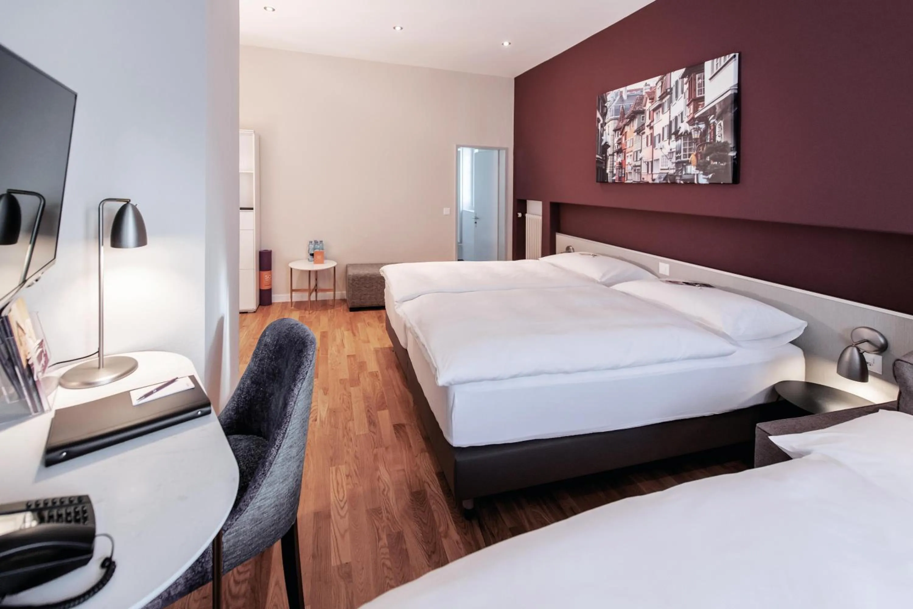 Bed in Sorell Hotel Rex Zürich