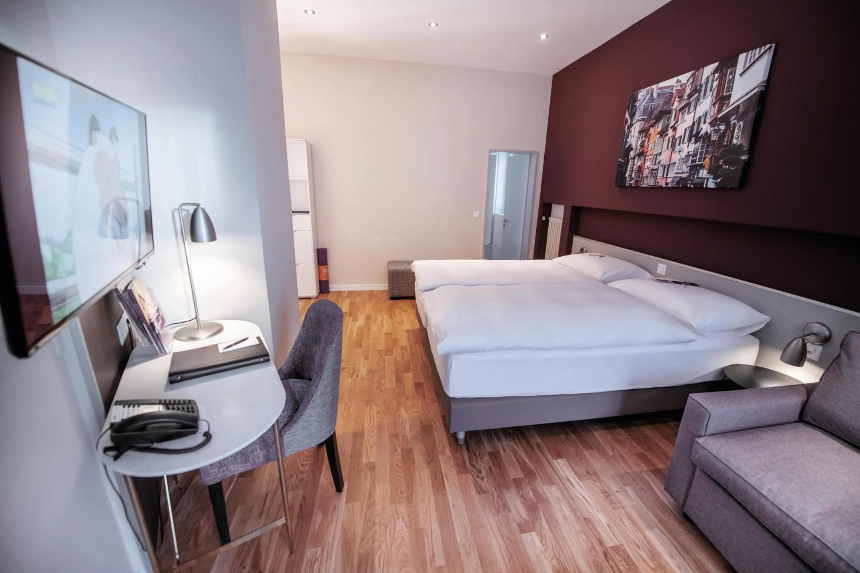 Bed in Sorell Hotel Rex Zürich