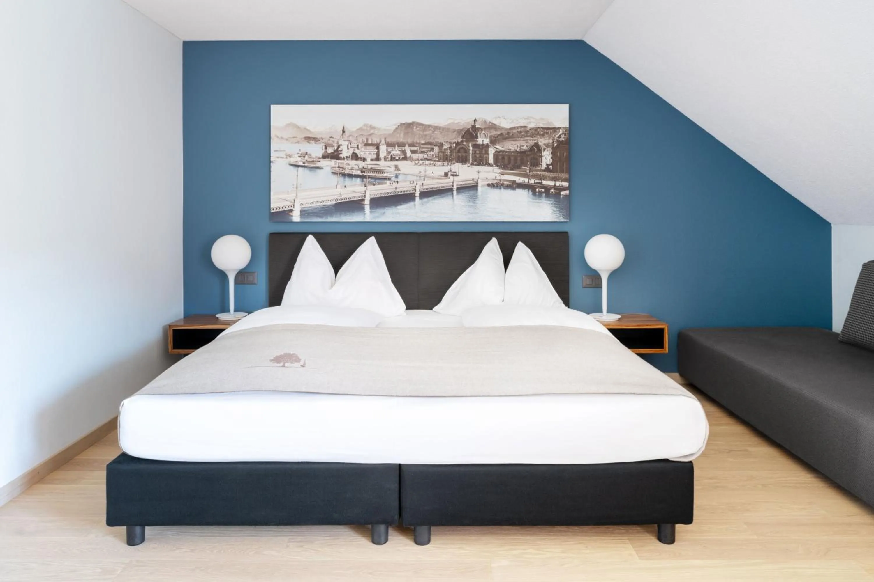 Bed in Seehotel Kastanienbaum