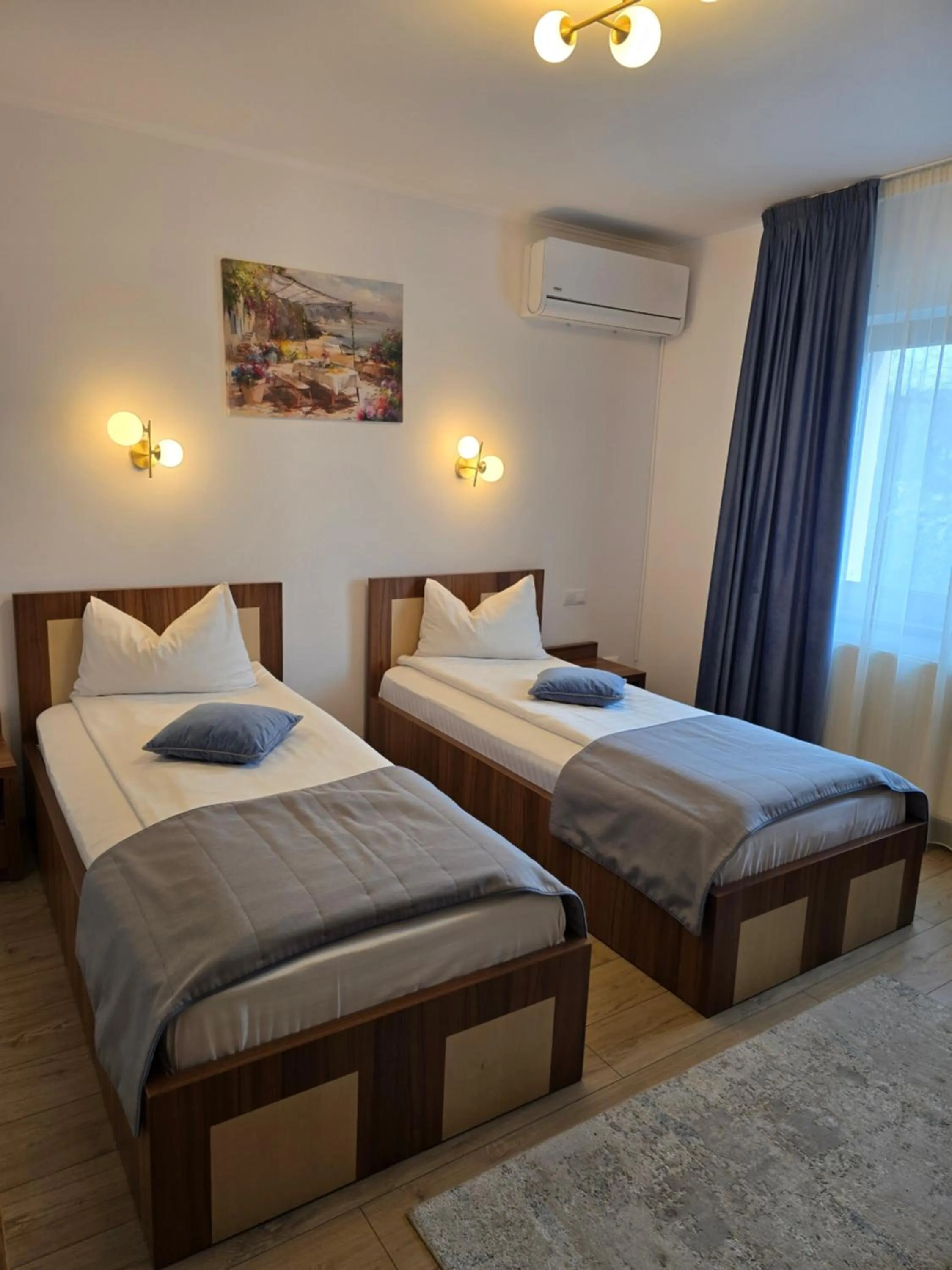 Bed in Pensiunea Transilvania