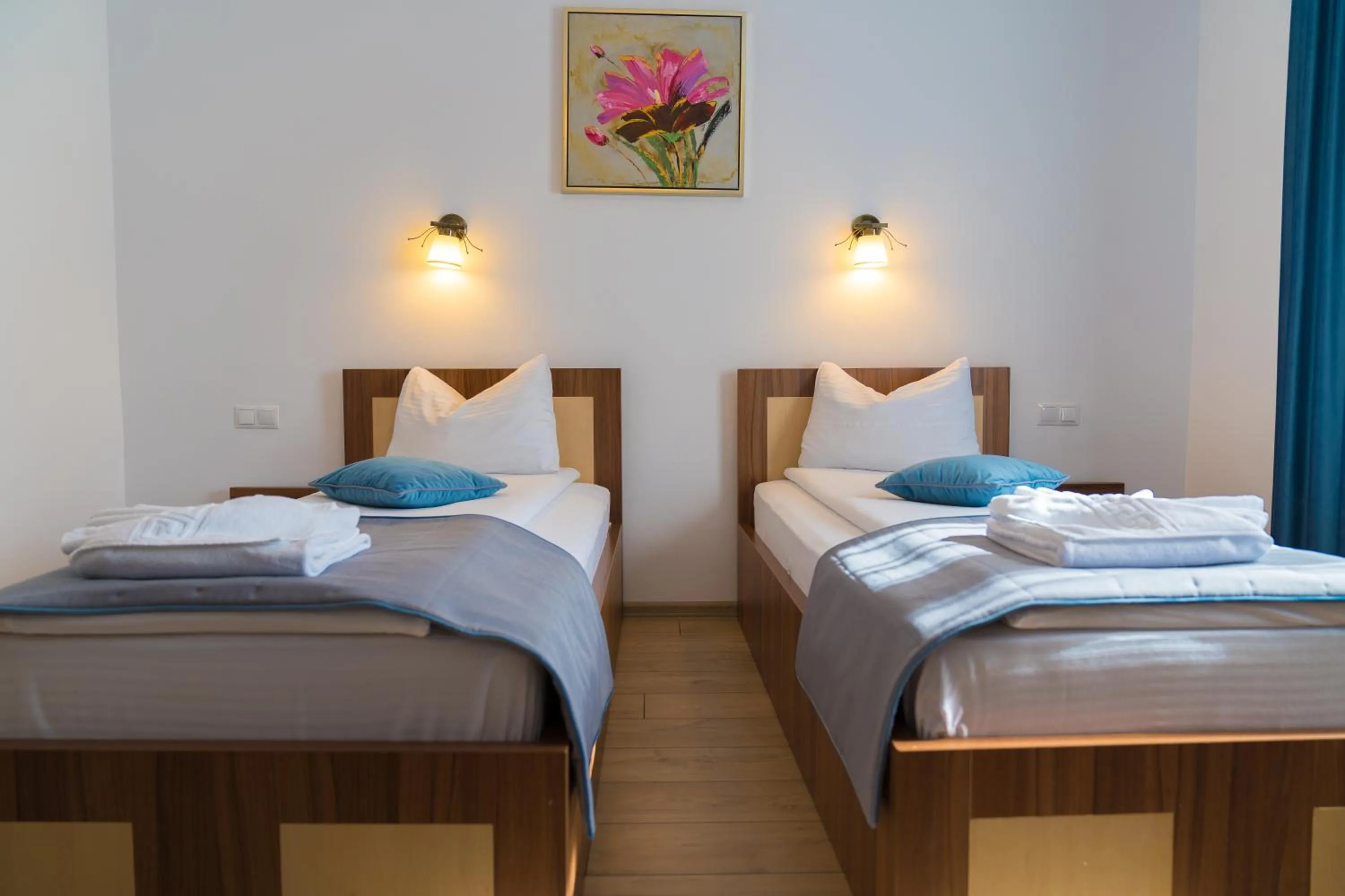 Bed in Pensiunea Transilvania