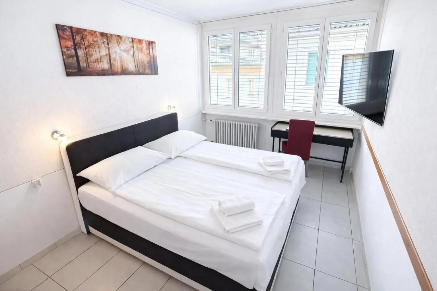 Bedroom, Bed in Hotel San Carlo