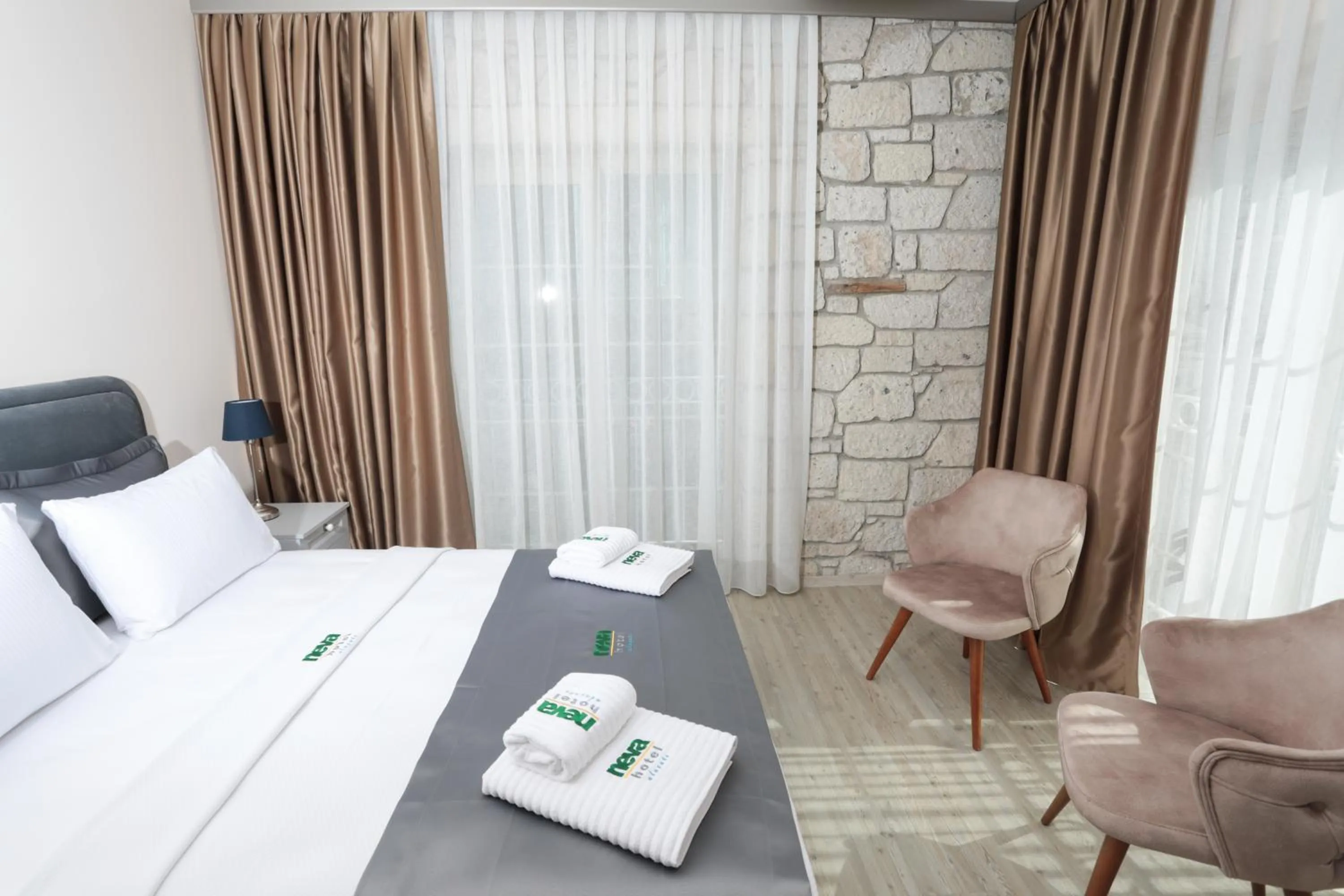 Bed in Neva Hotel Alaçatı