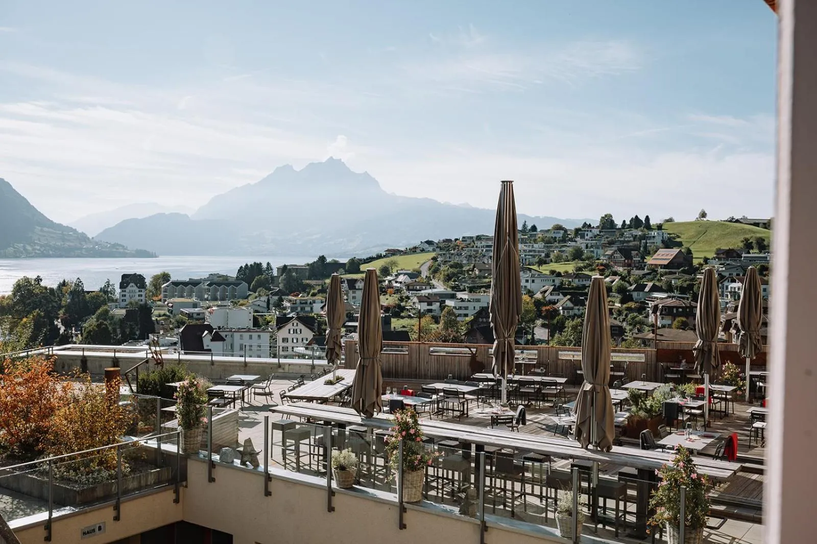 Balcony/Terrace in Alpenblick Weggis - Panorama & Alpen Chic Hotel