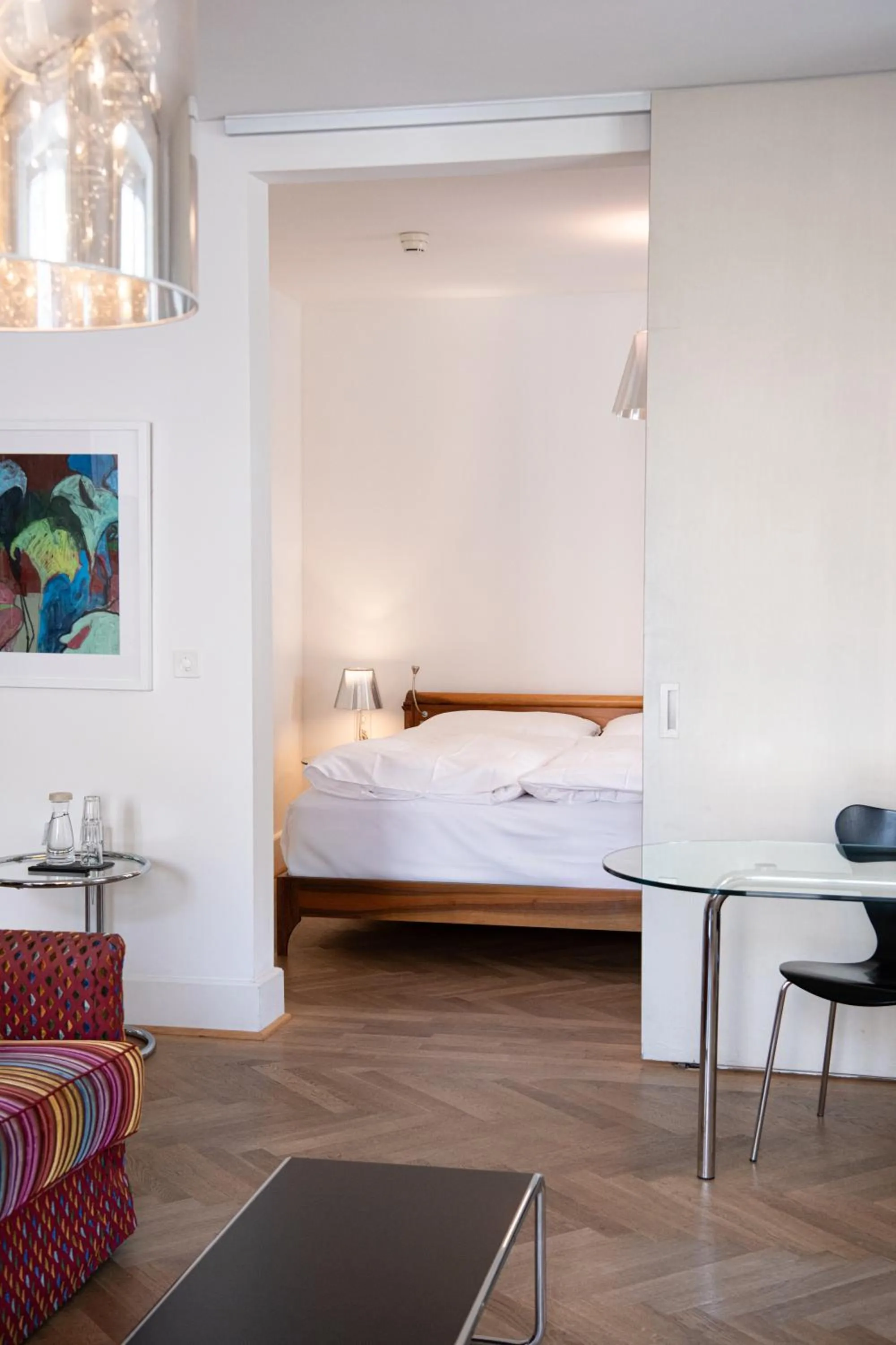 Living room, Bed in Hotel Saratz Pontresina Mountain Resort & Spa