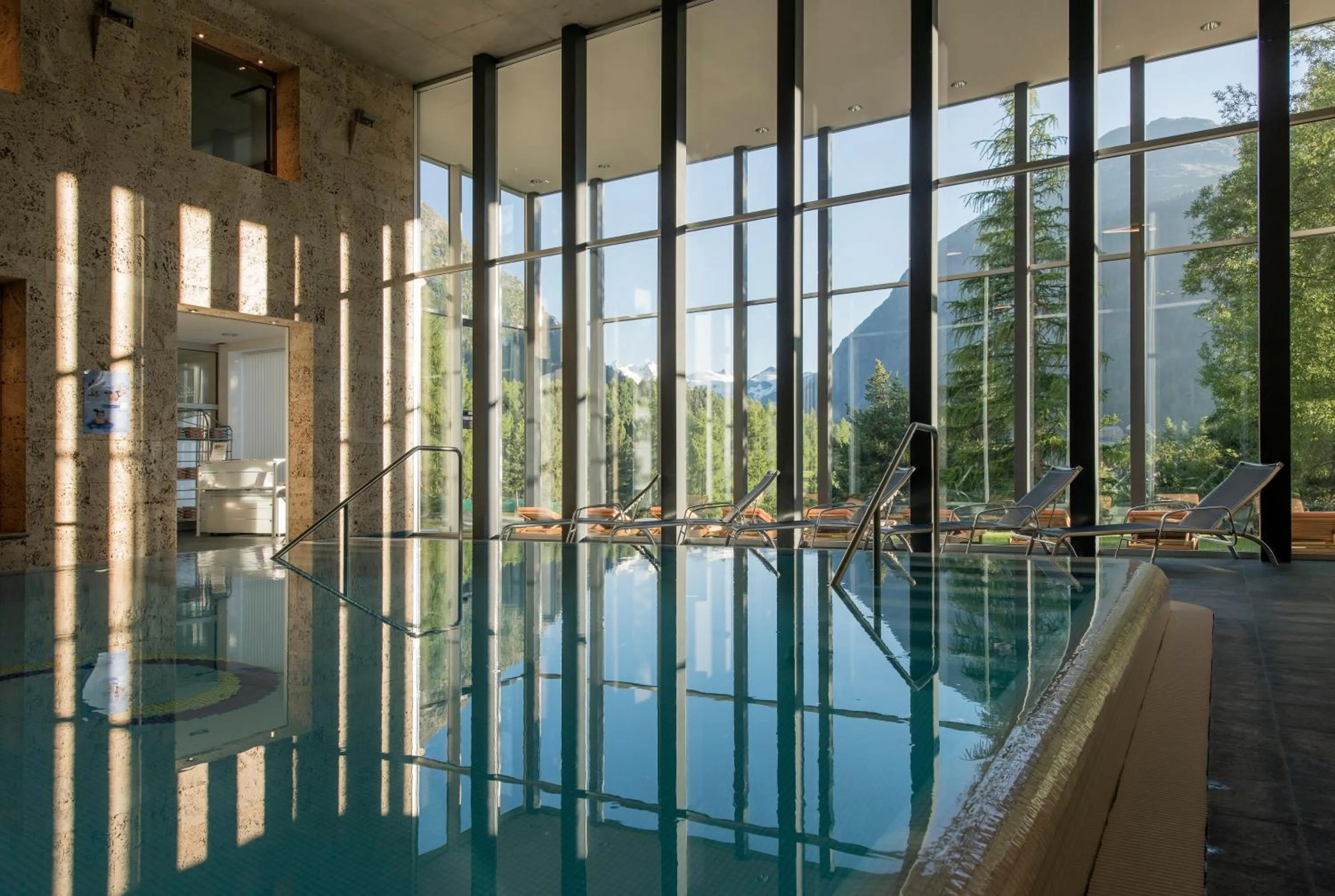 Swimming pool in Hotel Saratz Pontresina Mountain Resort & Spa