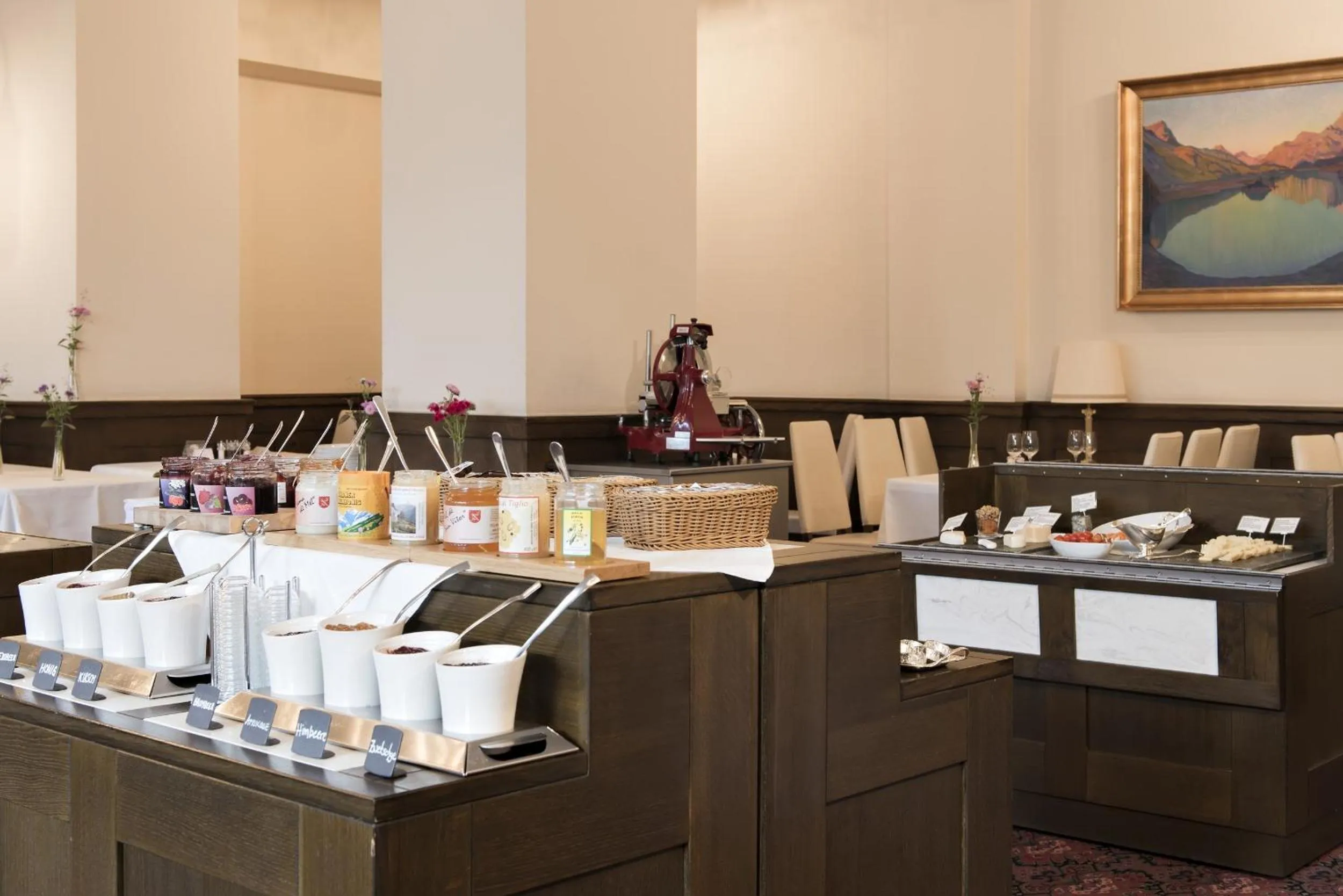 Buffet breakfast in Hotel Waldhaus Sils