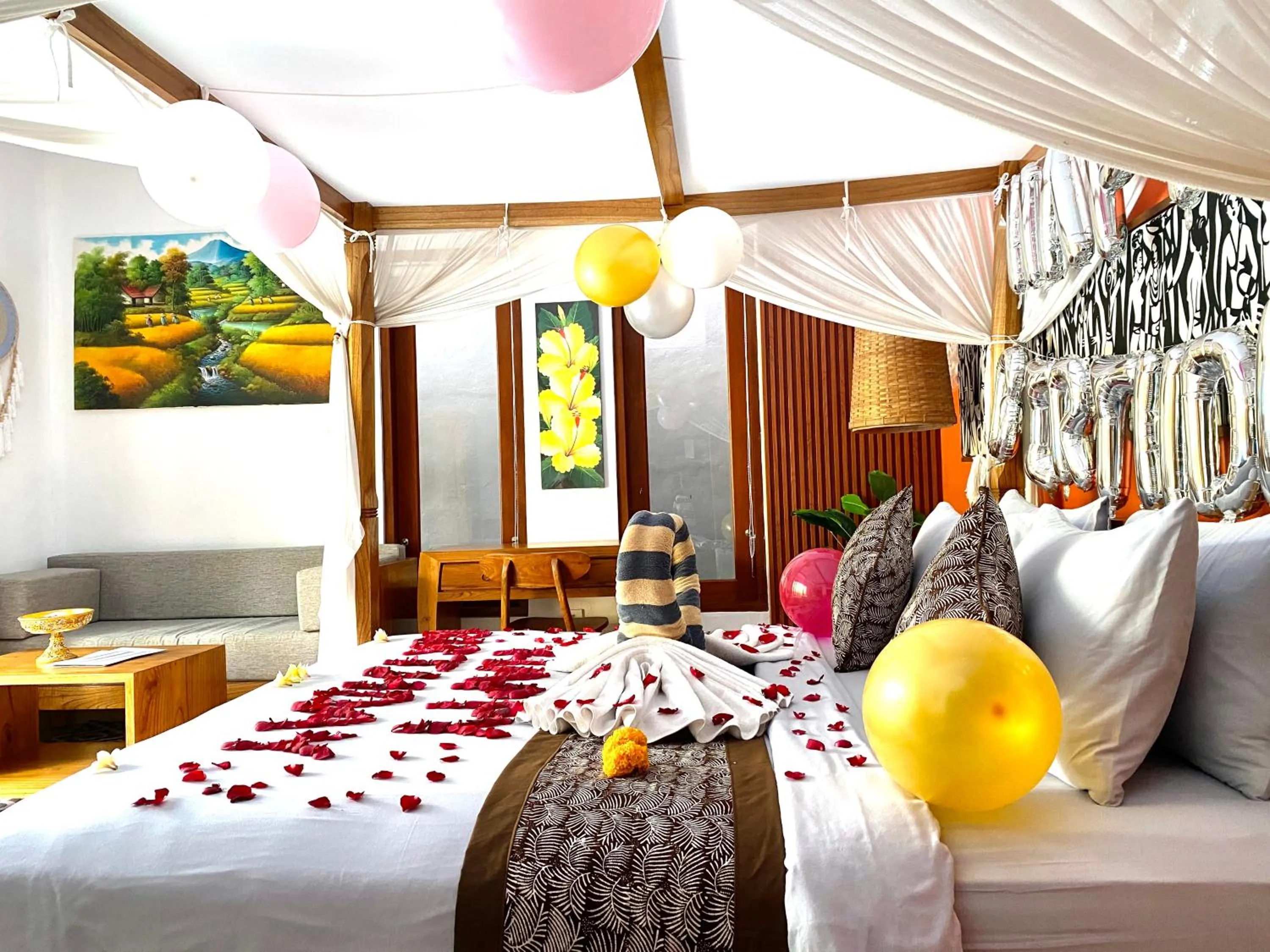 Bed in Ubud Suarga Mesari Private Pool Villa