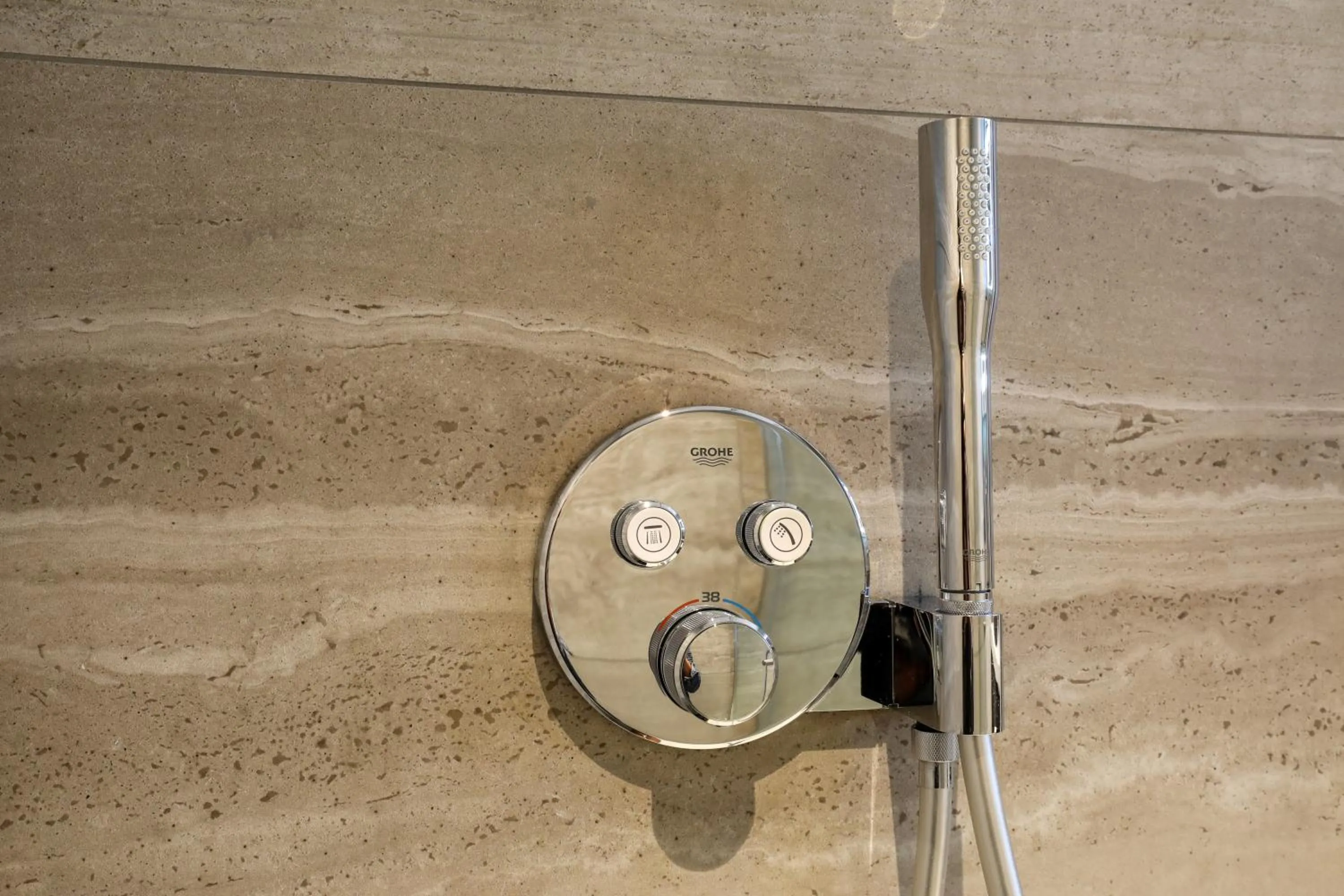 Shower in Valerius Boutique Hotel