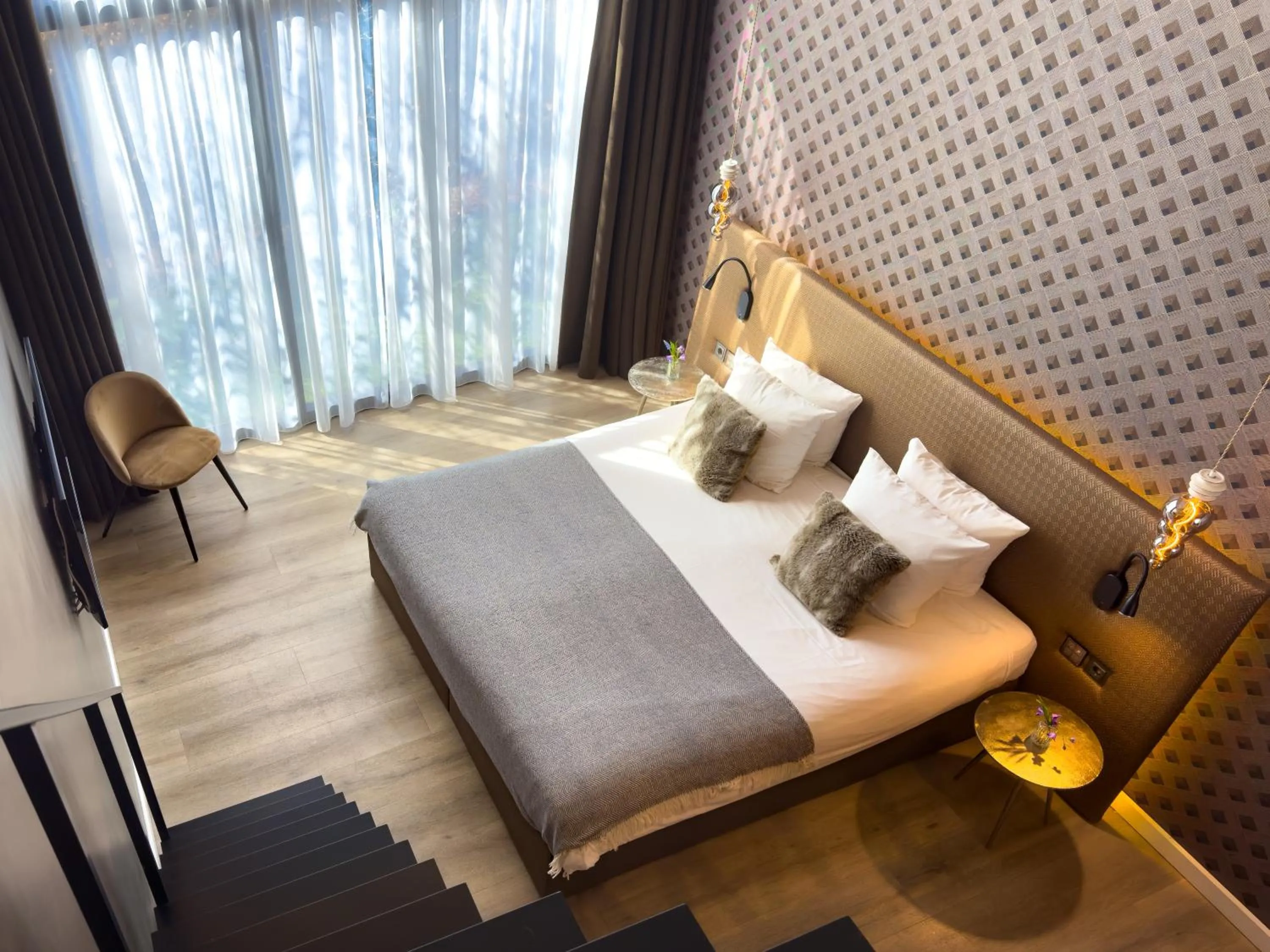 Bed in Valerius Boutique Hotel