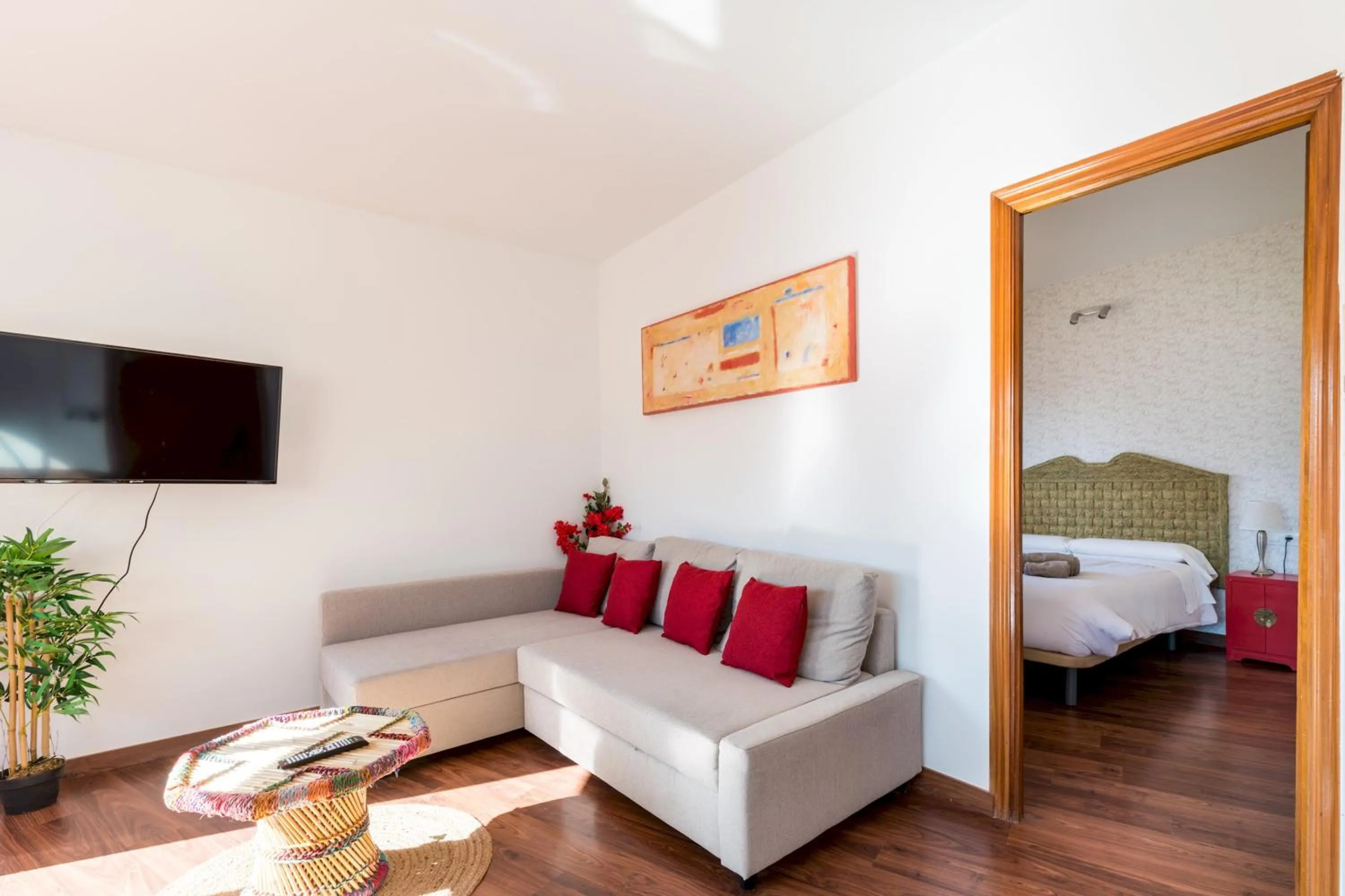 Living room, Bed in Constitución Terraza Olehousing