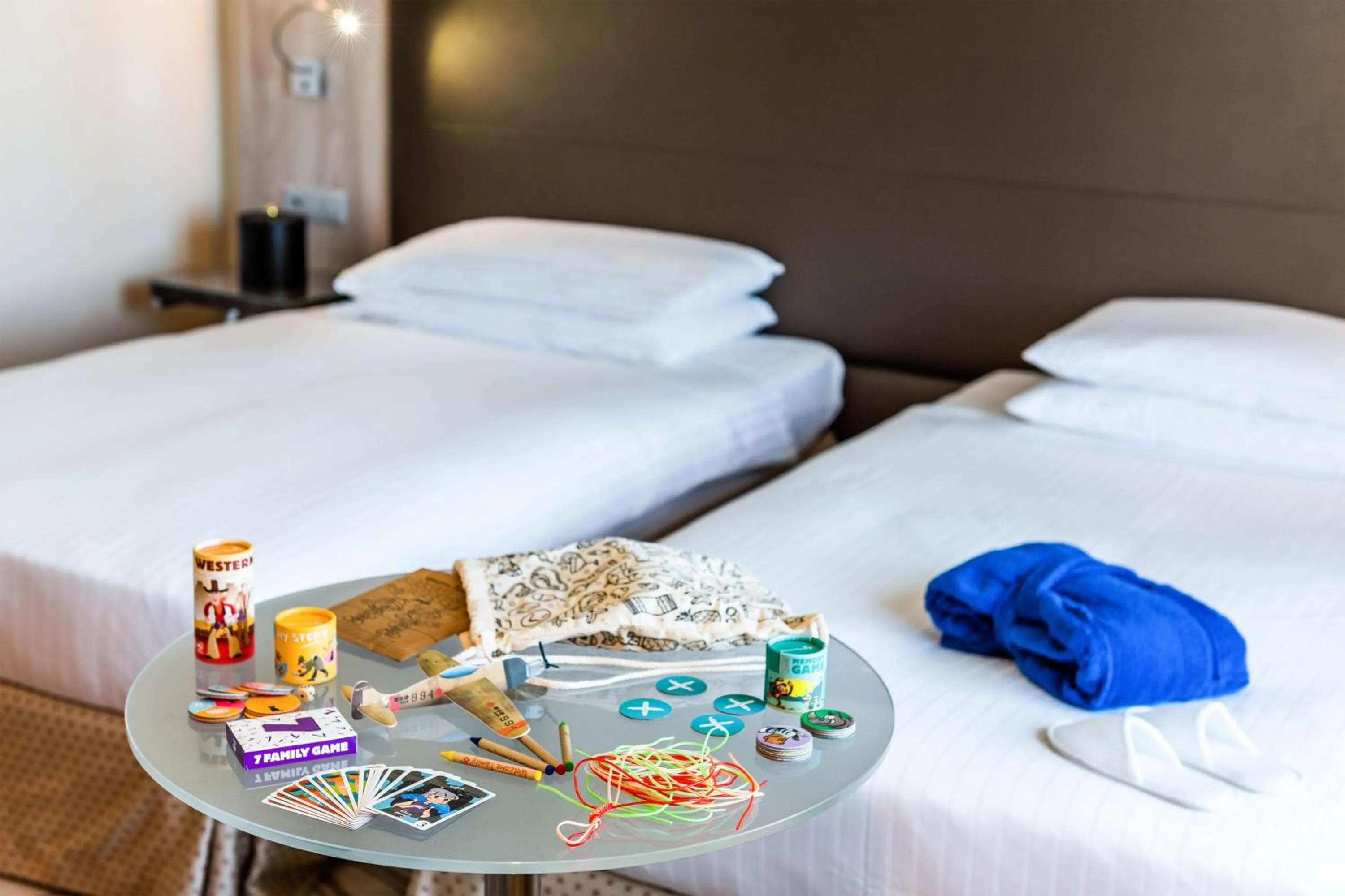 Bed in Hilton Geneva Hotel and Conference Centre