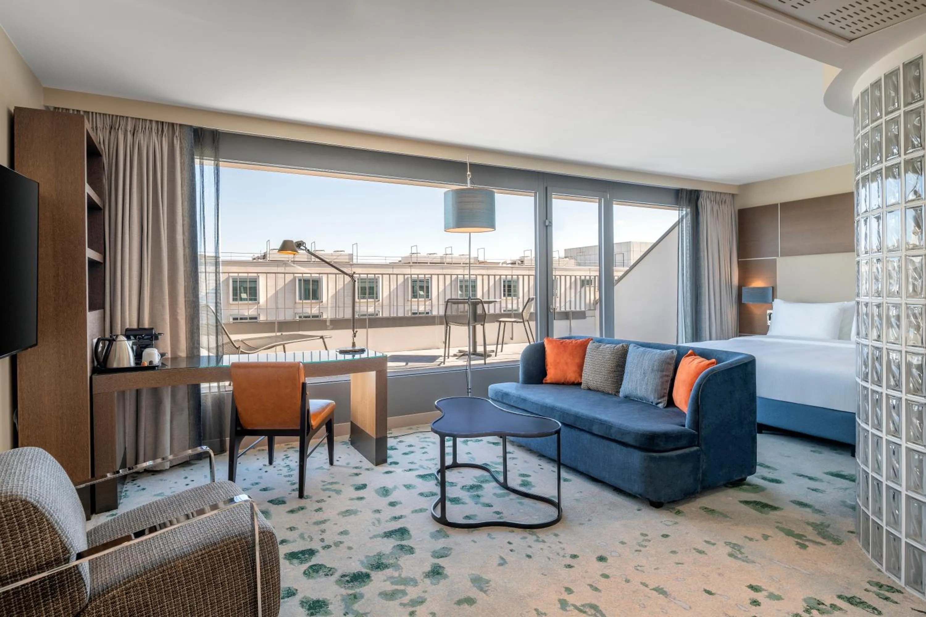 Bedroom in Hilton Geneva Hotel and Conference Centre