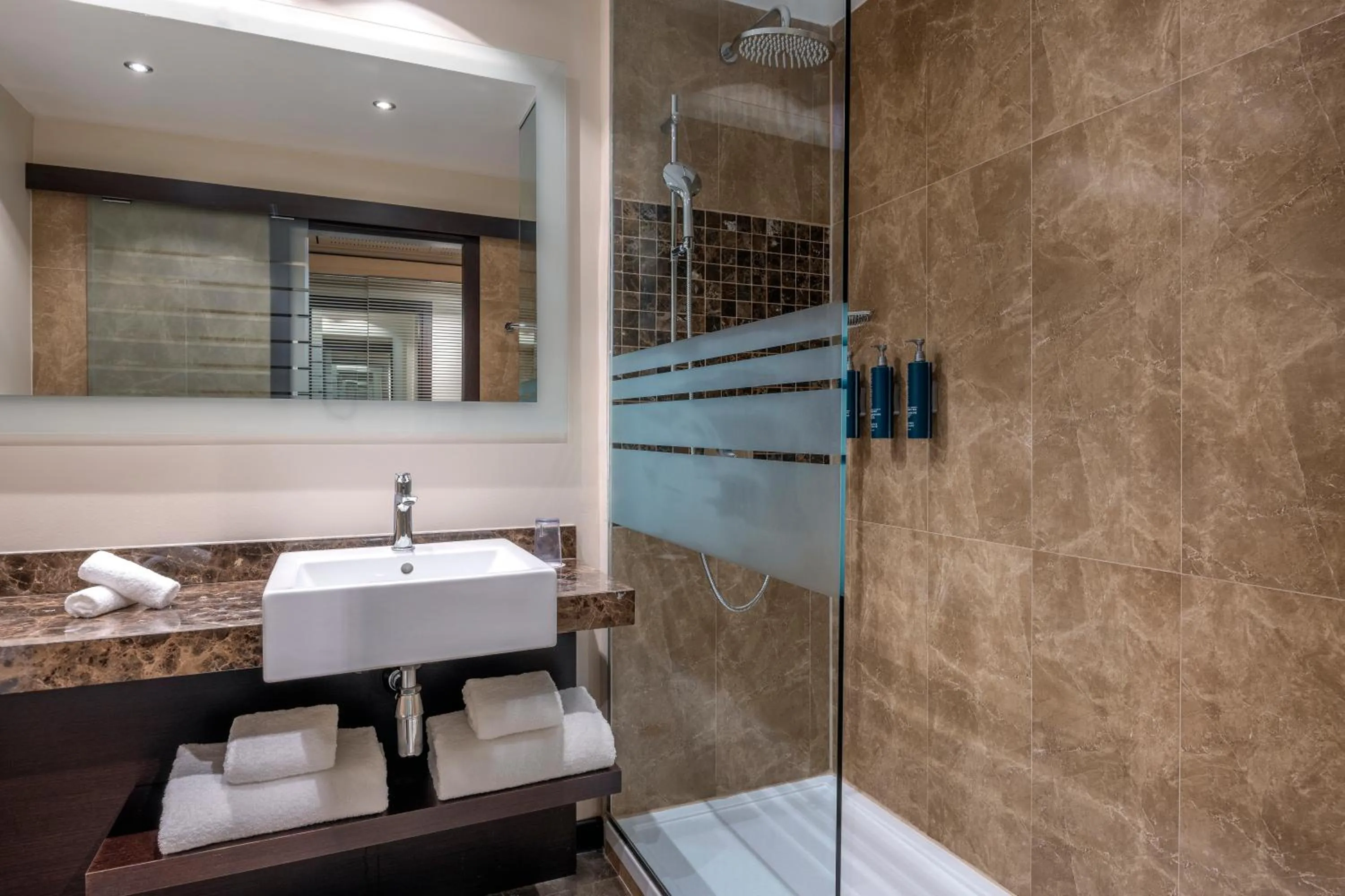 Bathroom in Hilton Geneva Hotel and Conference Centre