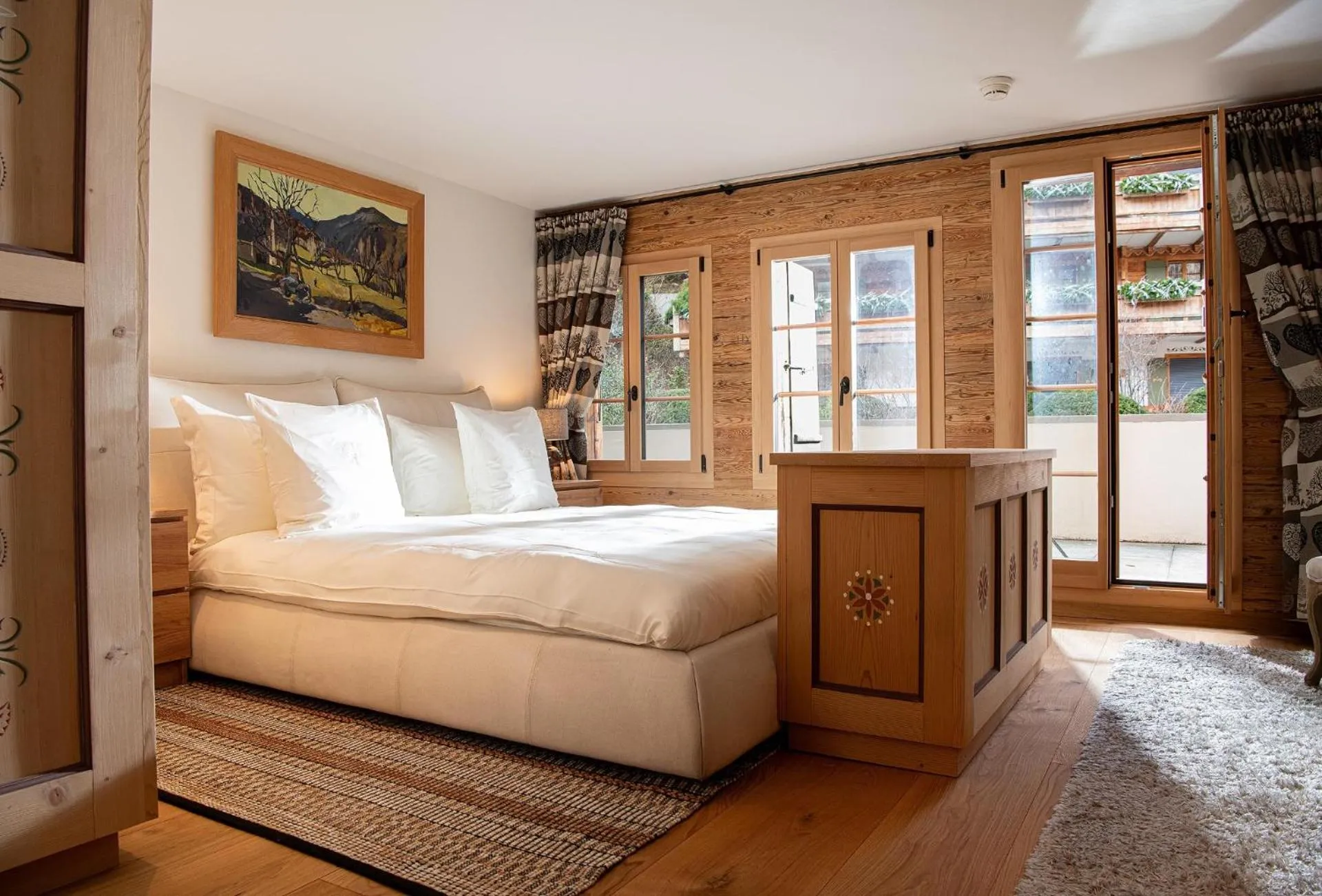 Living room, Bed in Hotel Olden