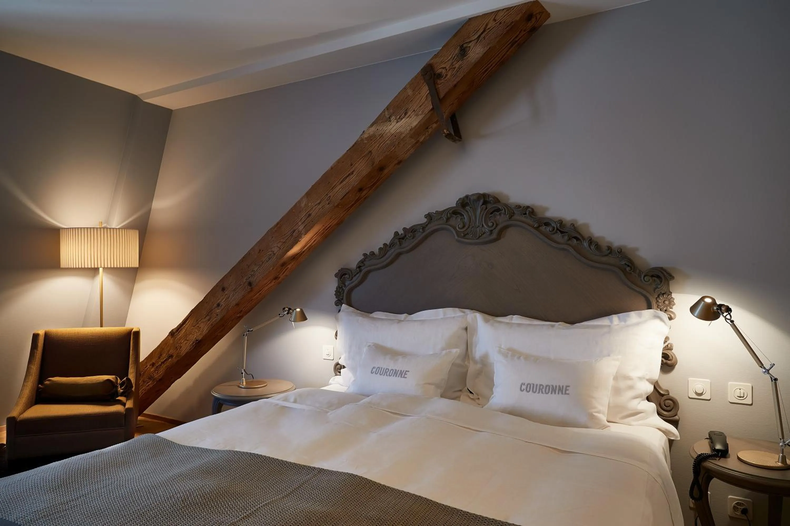 Bedroom, Bed in Boutique Hotel La Couronne