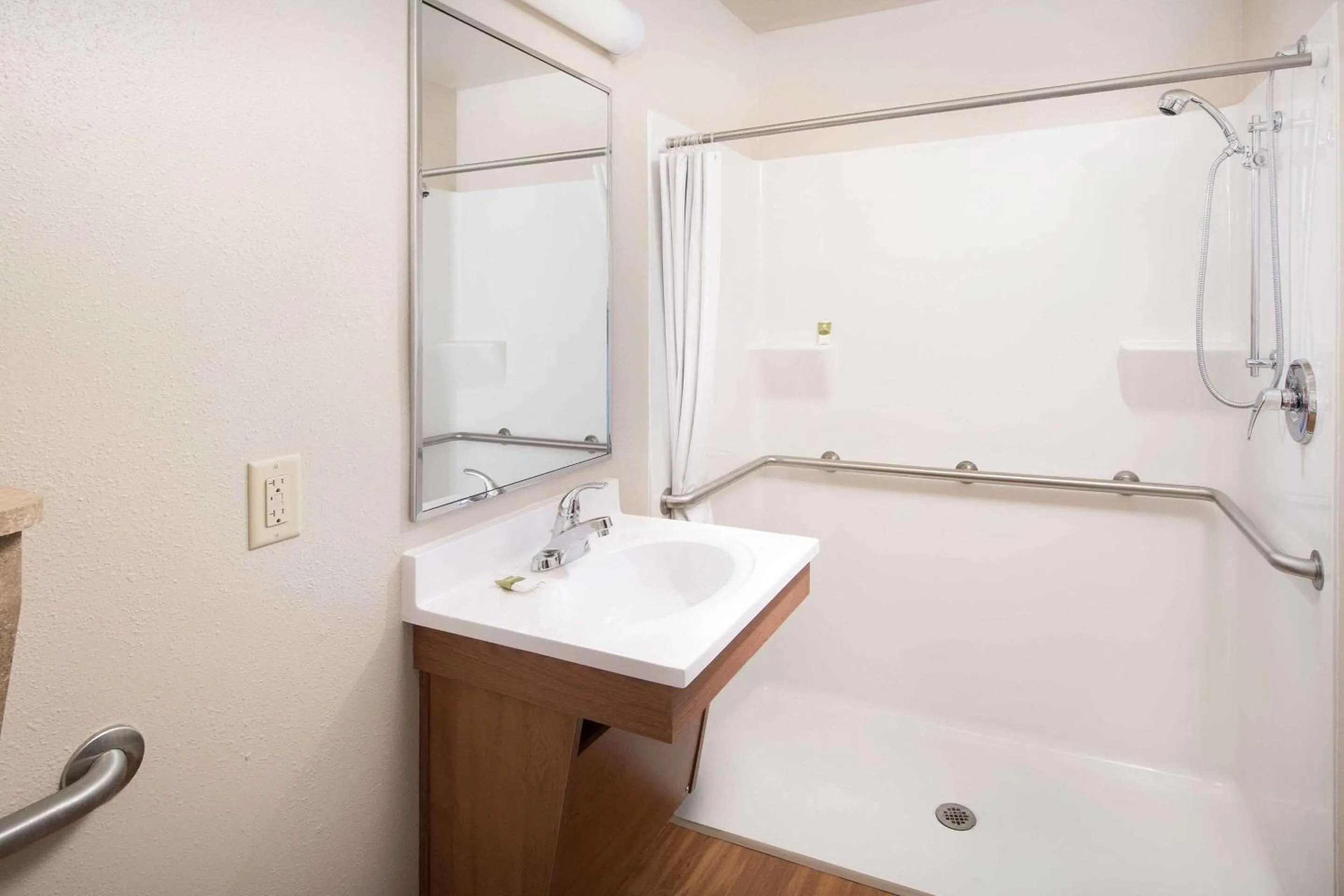 Bathroom in WoodSpring Suites Chattanooga