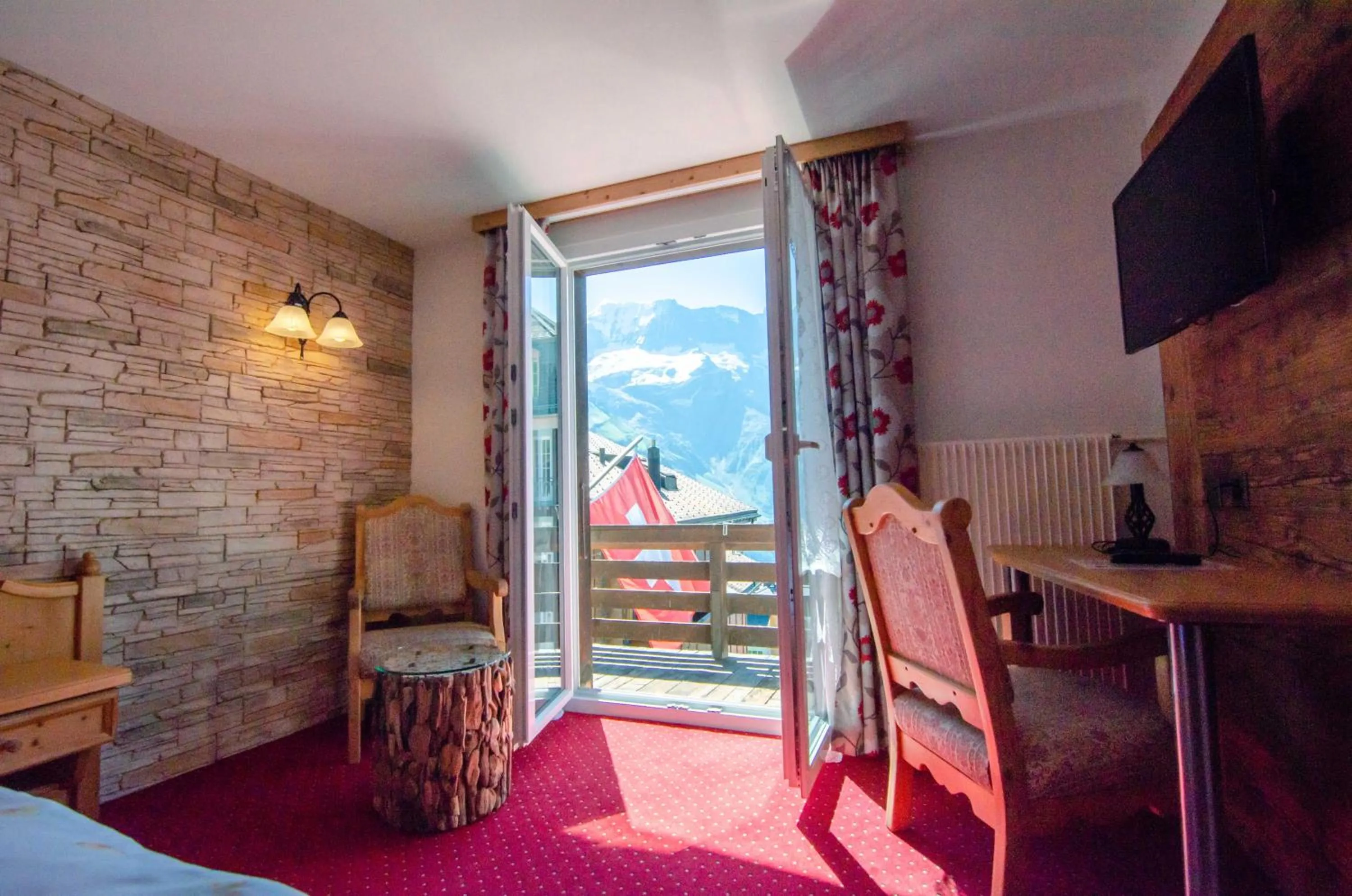 View (from property/room), Bed in Hotel Blumental