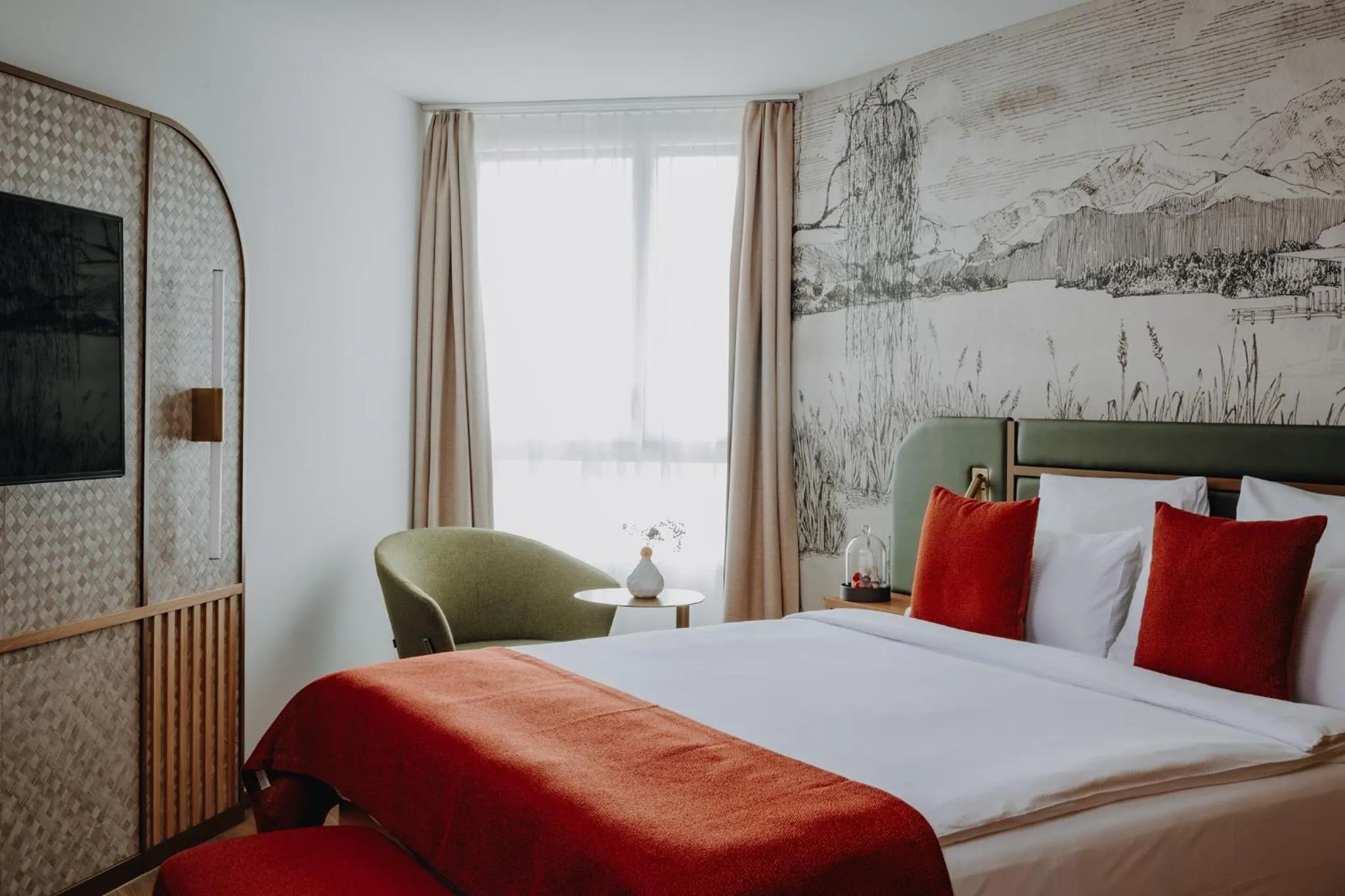 Photo of the whole room, Bed in AMERON Luzern Hotel Flora