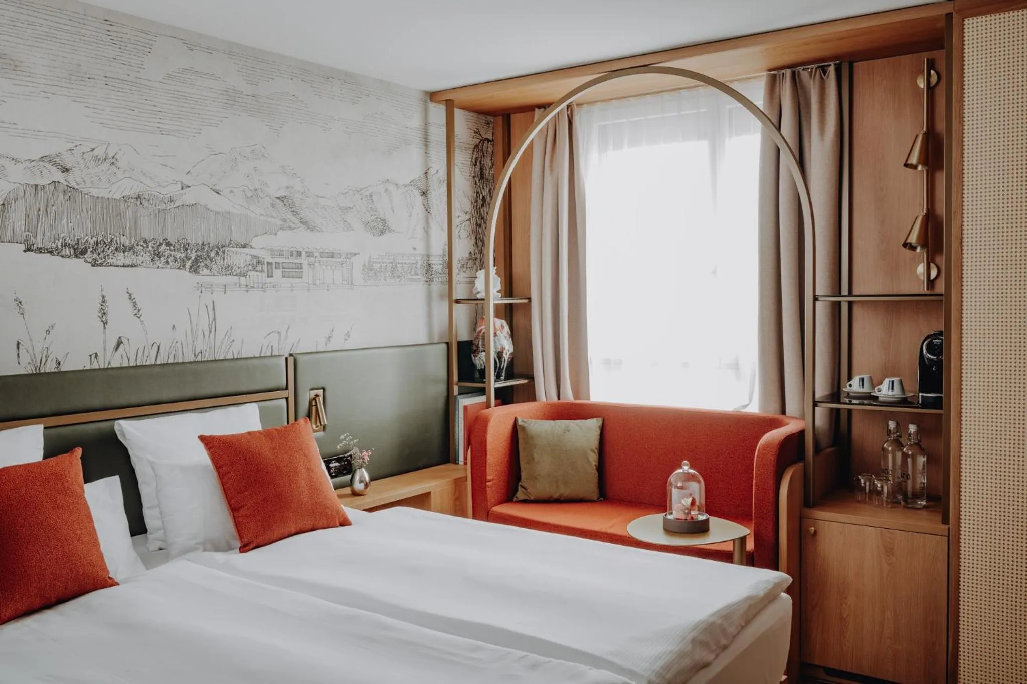 Photo of the whole room, Bed in AMERON Luzern Hotel Flora