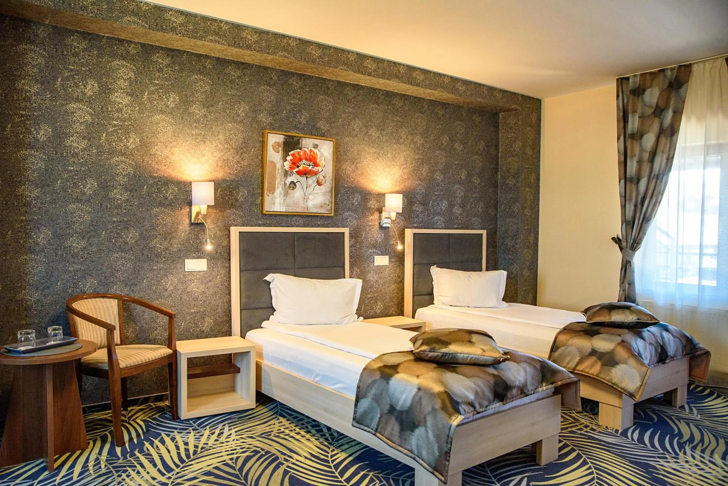 Bed in Hotel Stefani