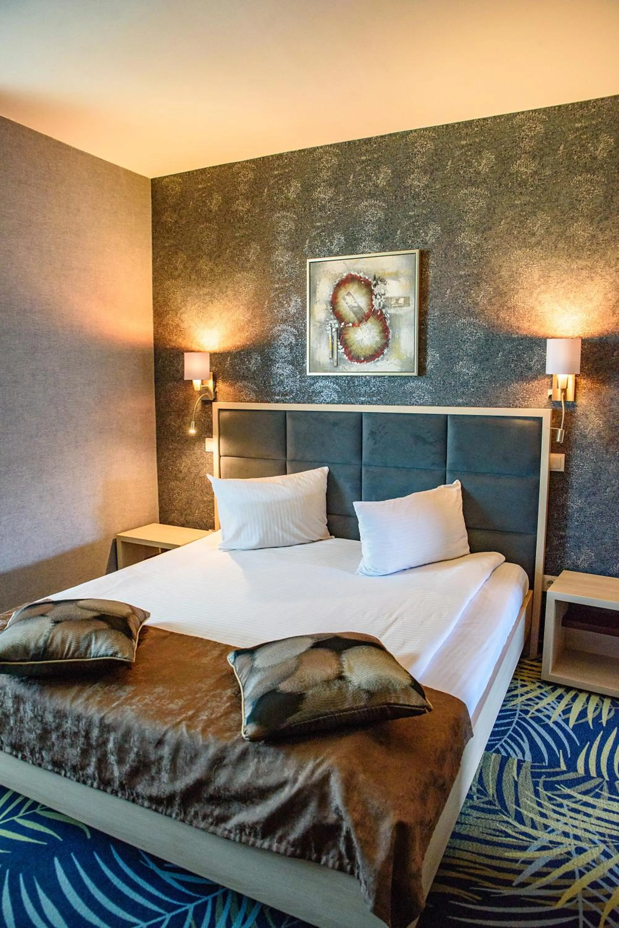 Bed in Hotel Stefani