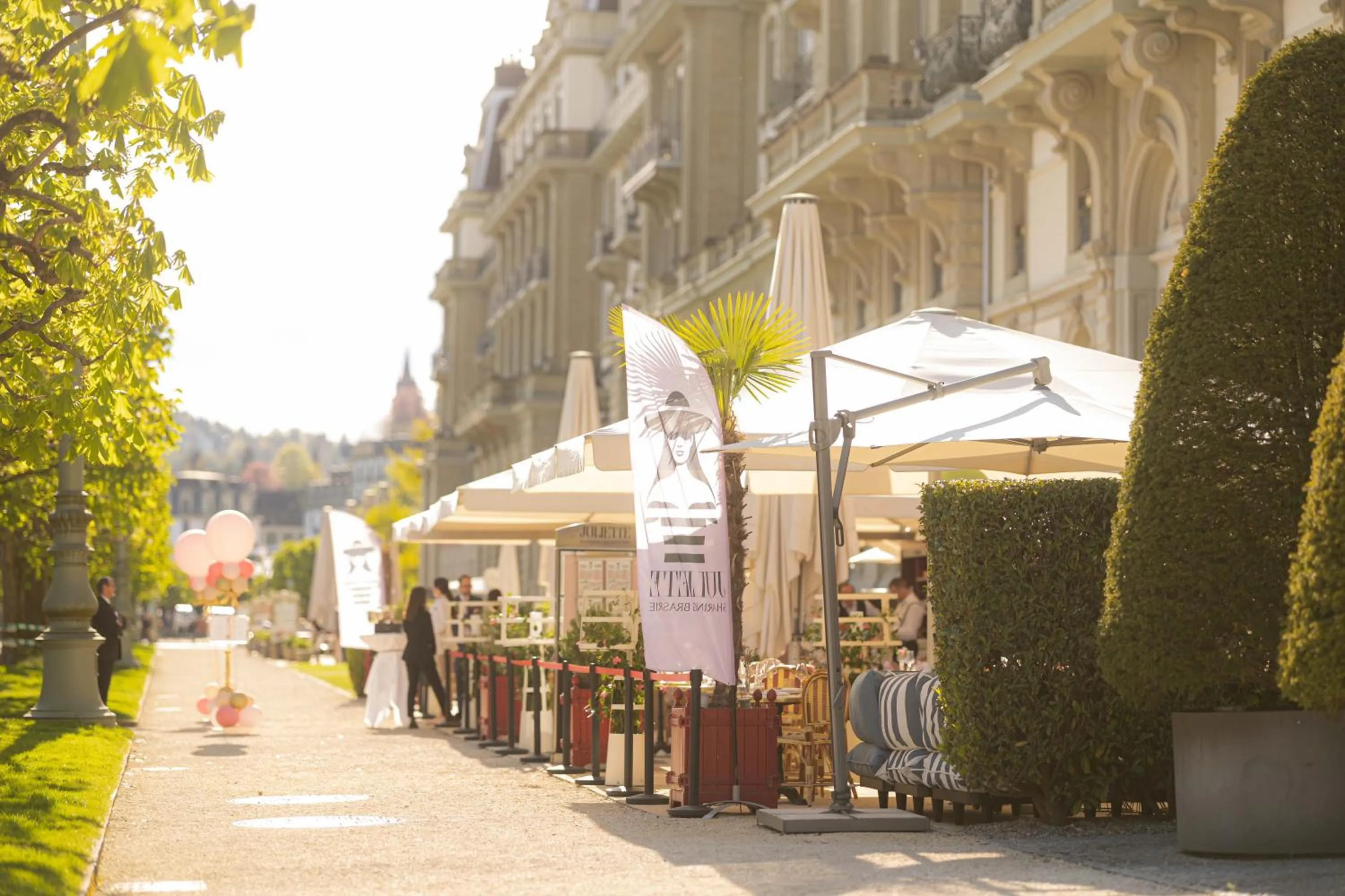 Balcony/Terrace in Grand Hotel National Luzern