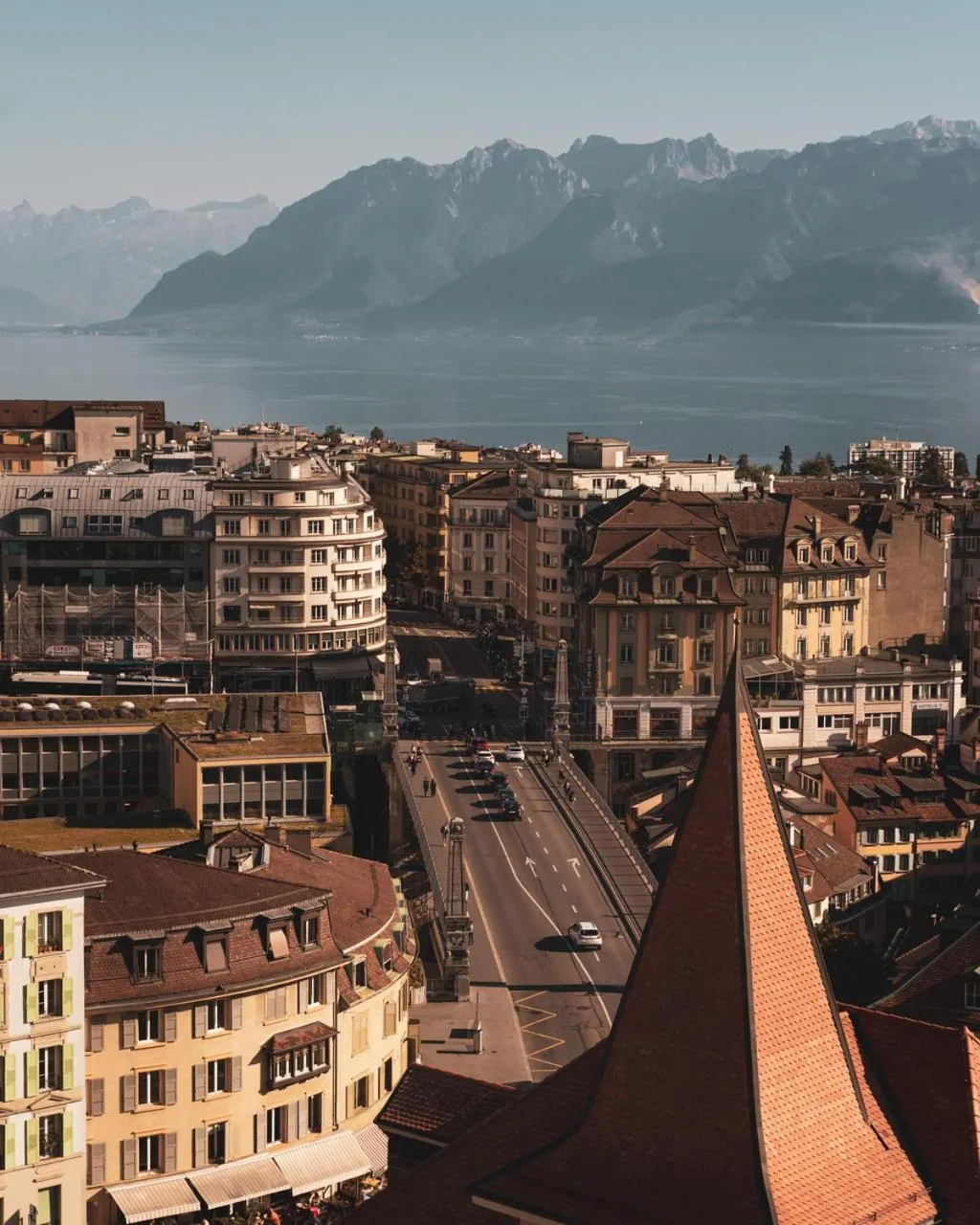 City view in Carlton Lausanne Boutique Hôtel