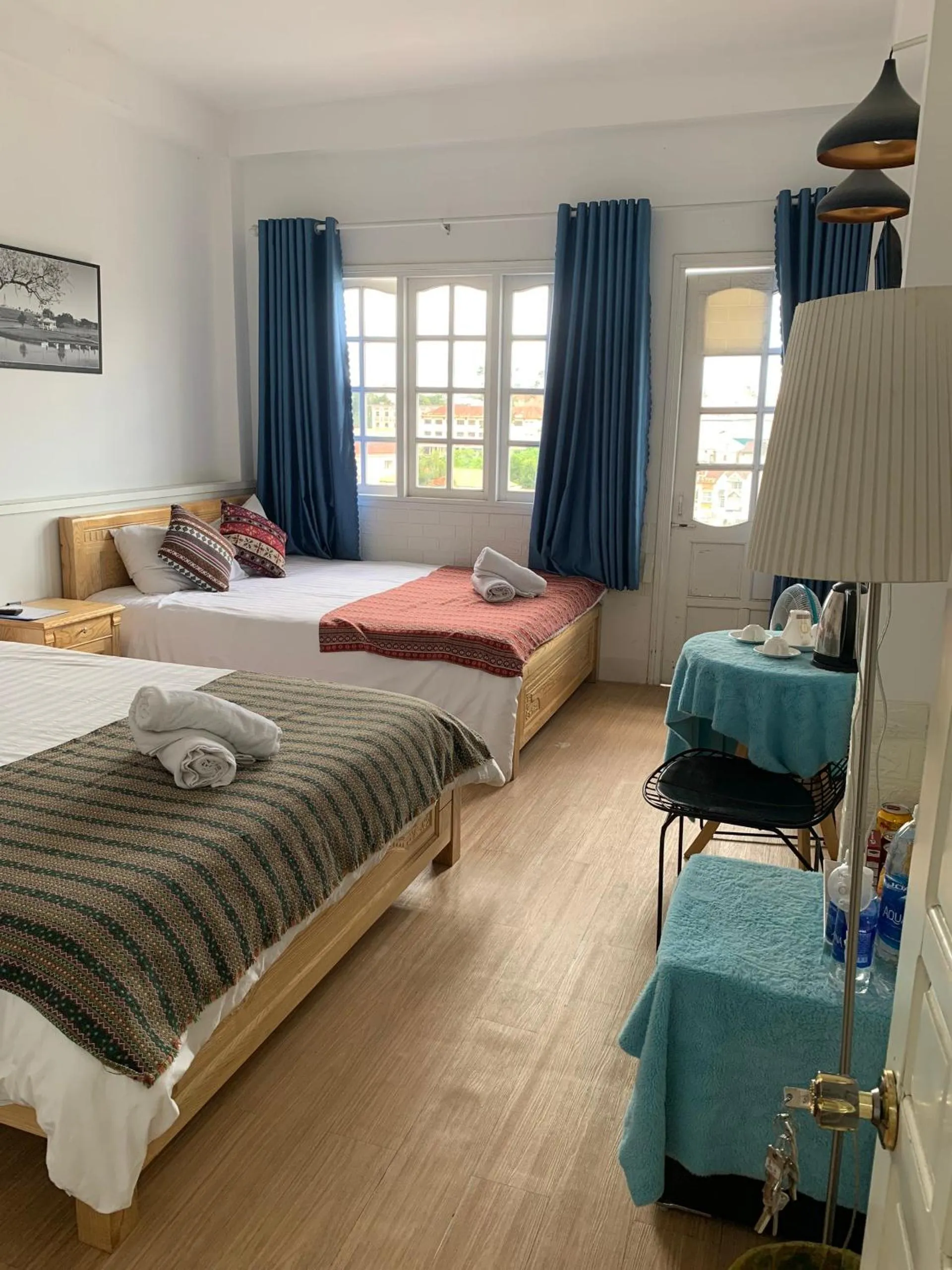 Bed in Chau Giang Hotel