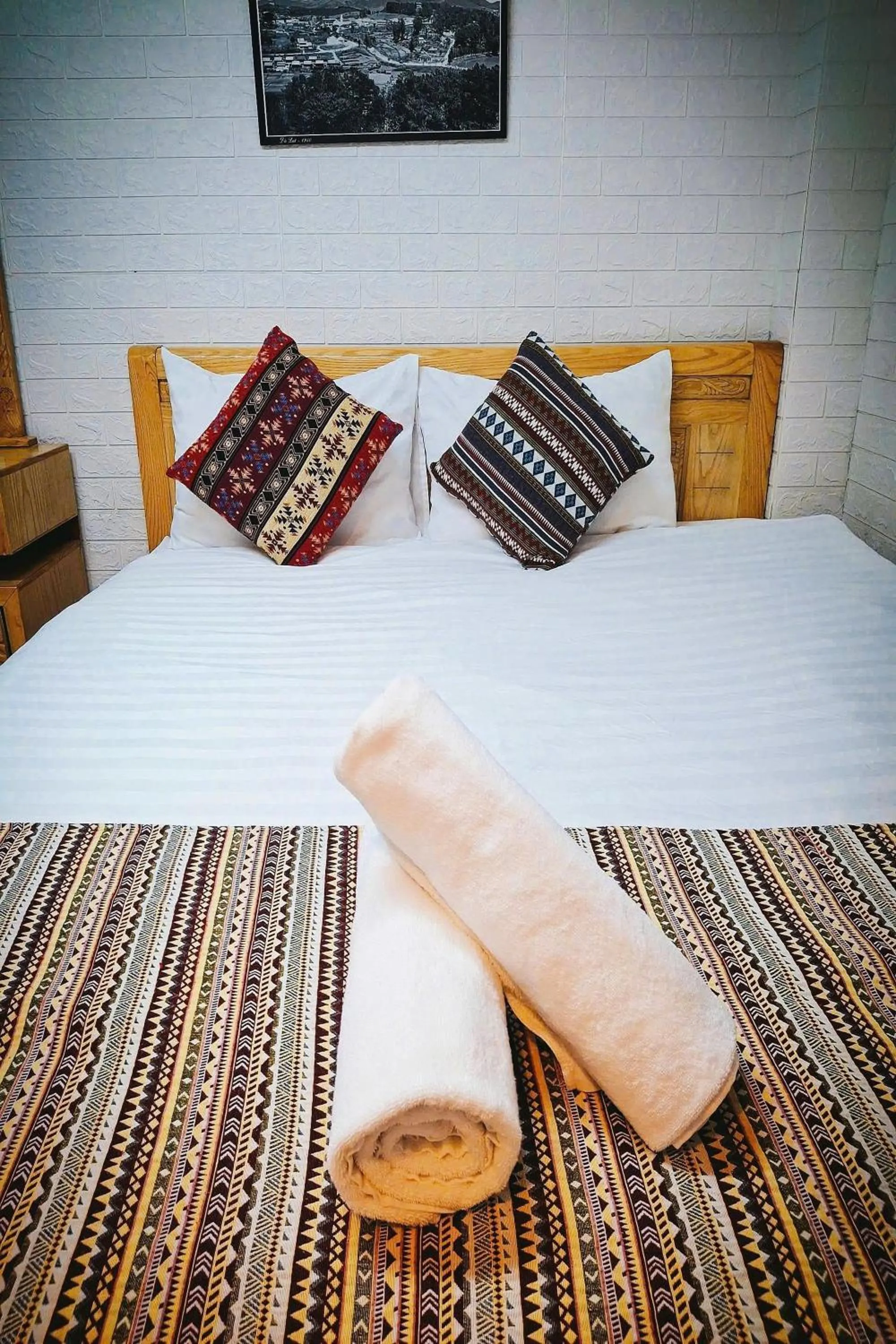 Bed in Chau Giang Hotel