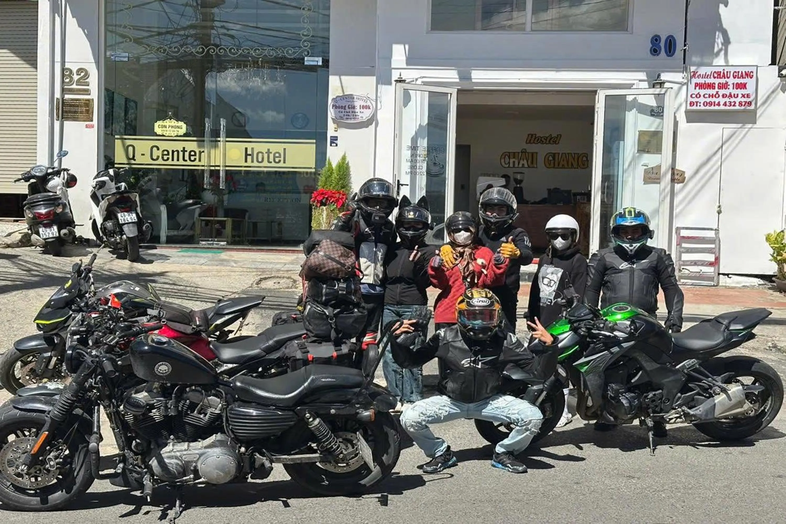 group of guests in Chau Giang Hotel