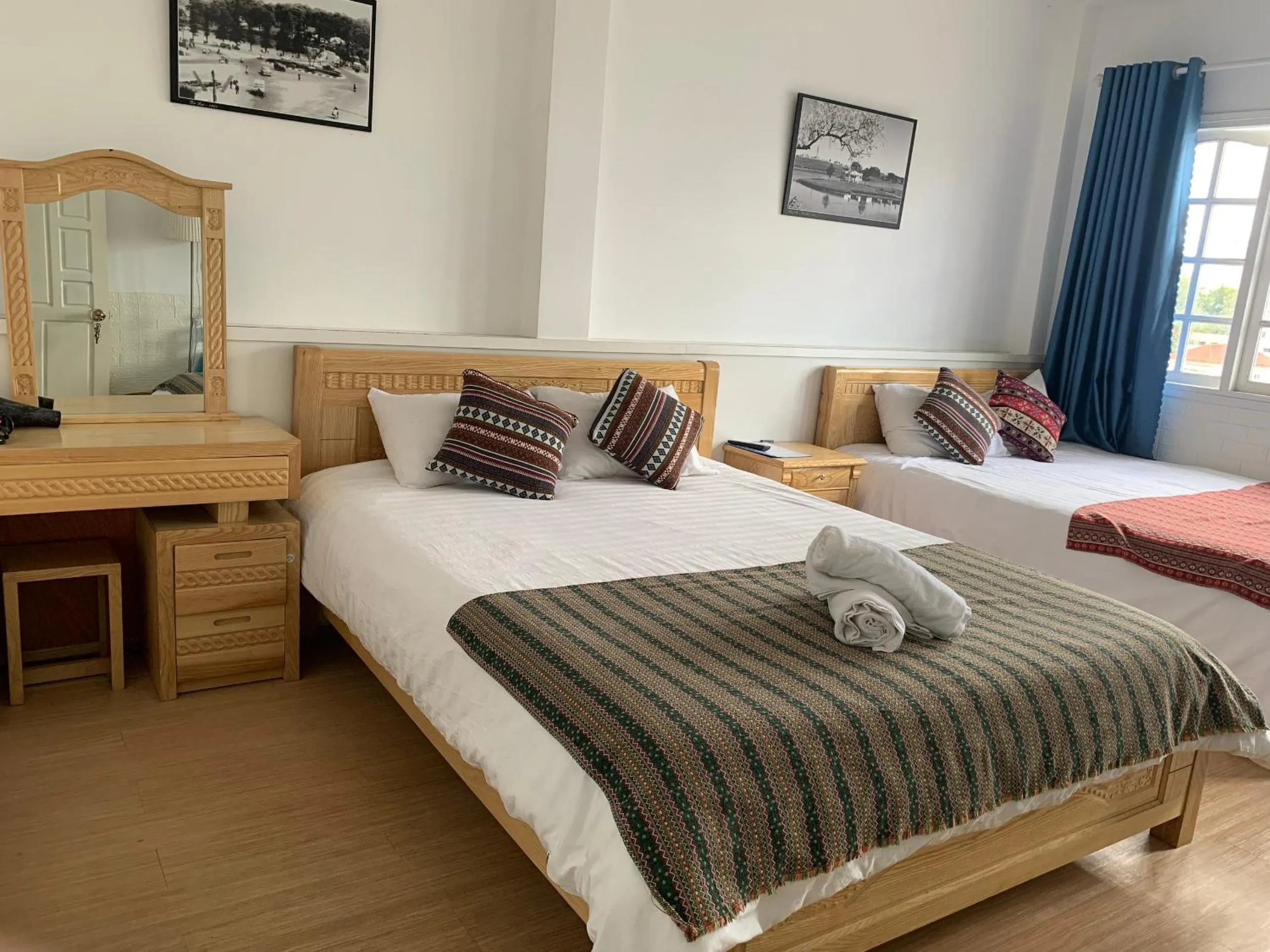 Bed in Chau Giang Hotel