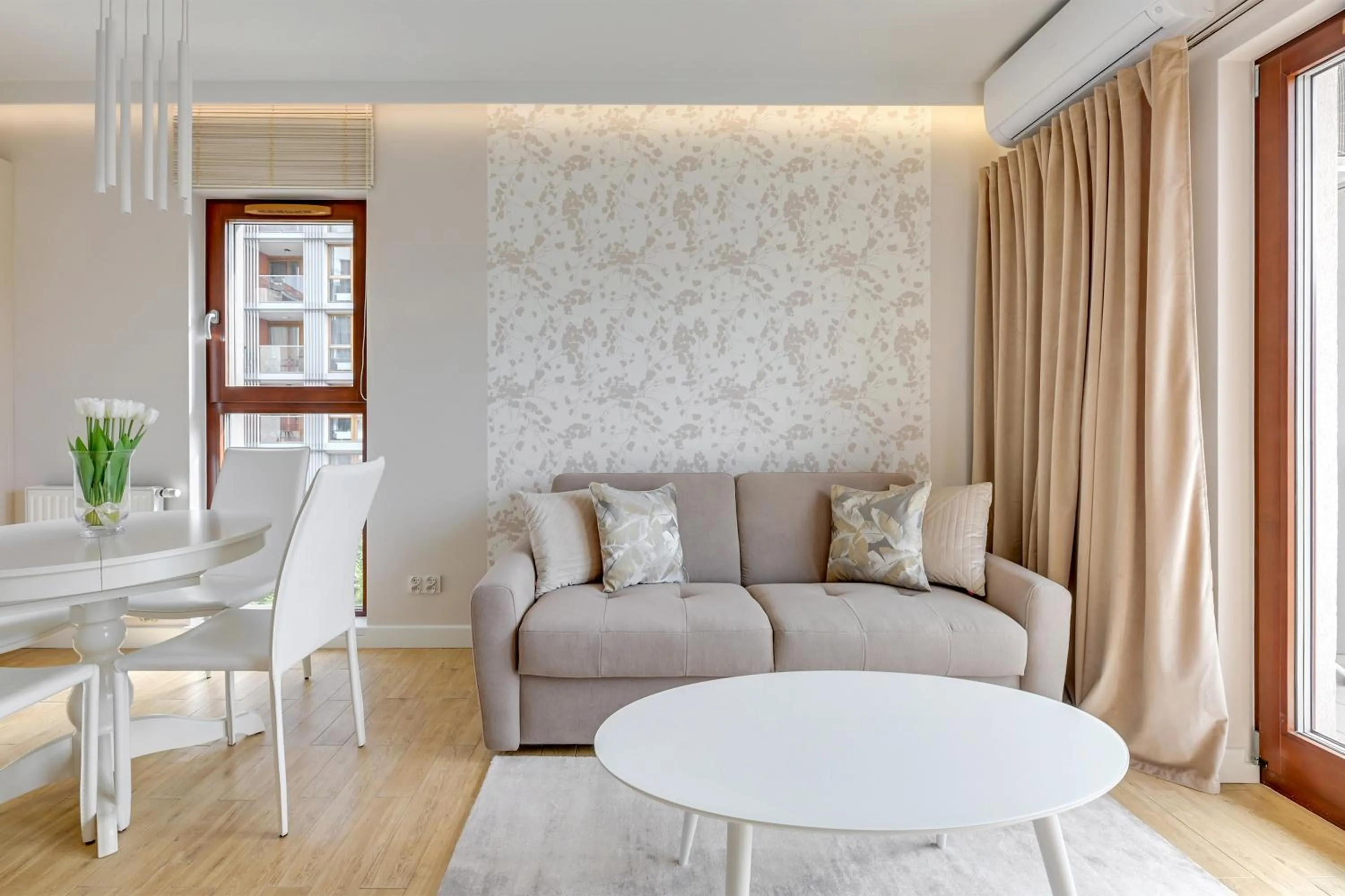 Living room in Aura III Apartments & Free Parking by Downtown Apartments