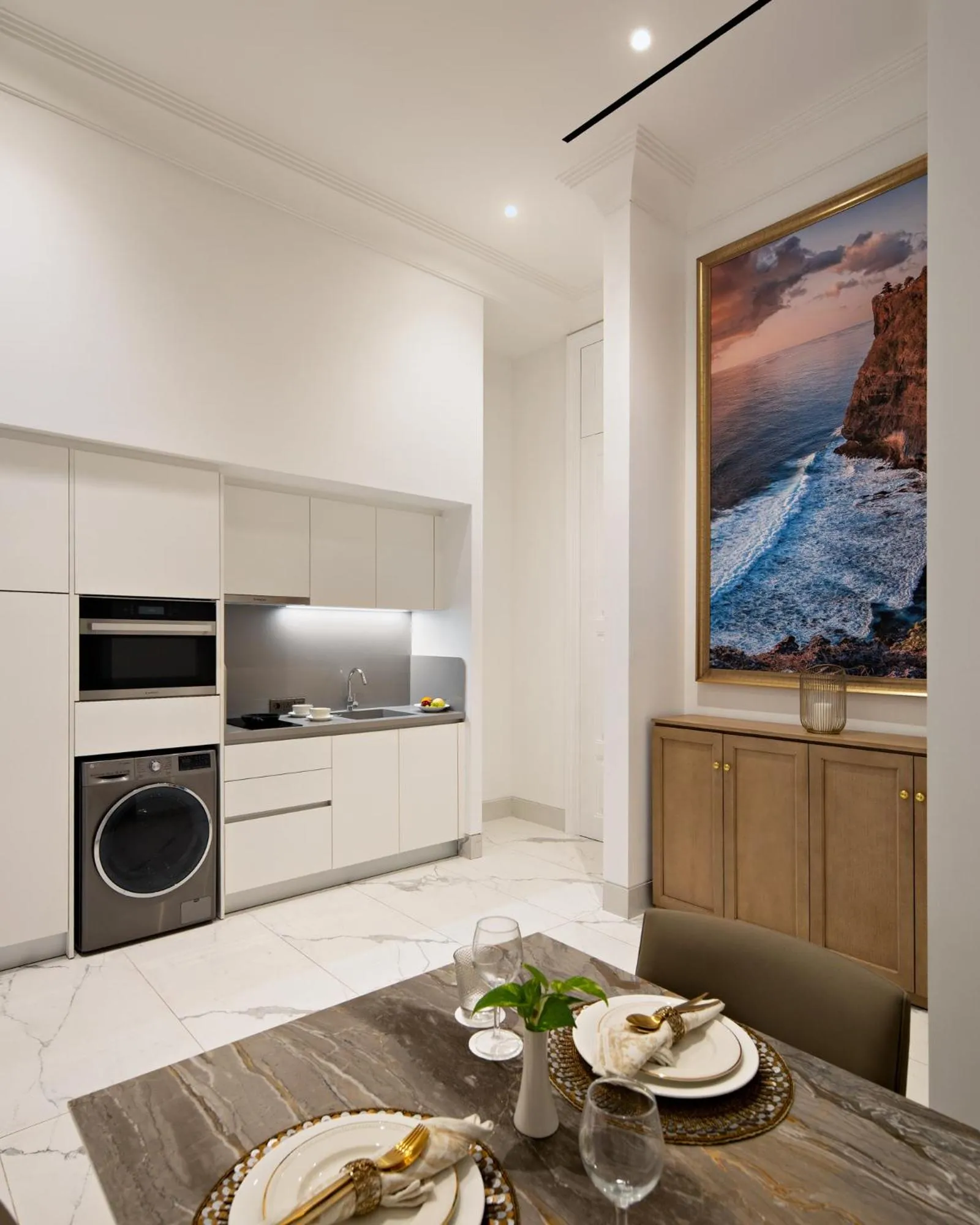 Kitchen or kitchenette in The Grand Mansion Menteng by The Crest Collection