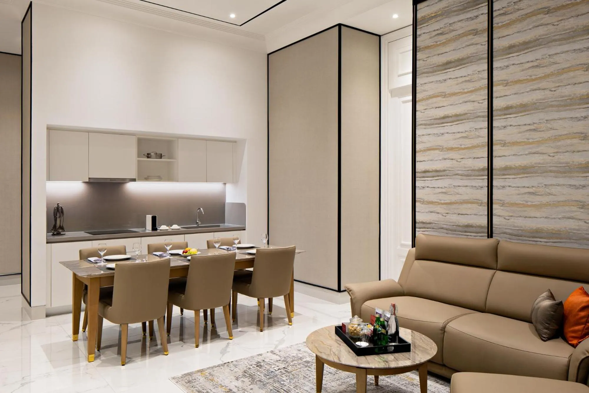 Kitchen or kitchenette in The Grand Mansion Menteng by The Crest Collection