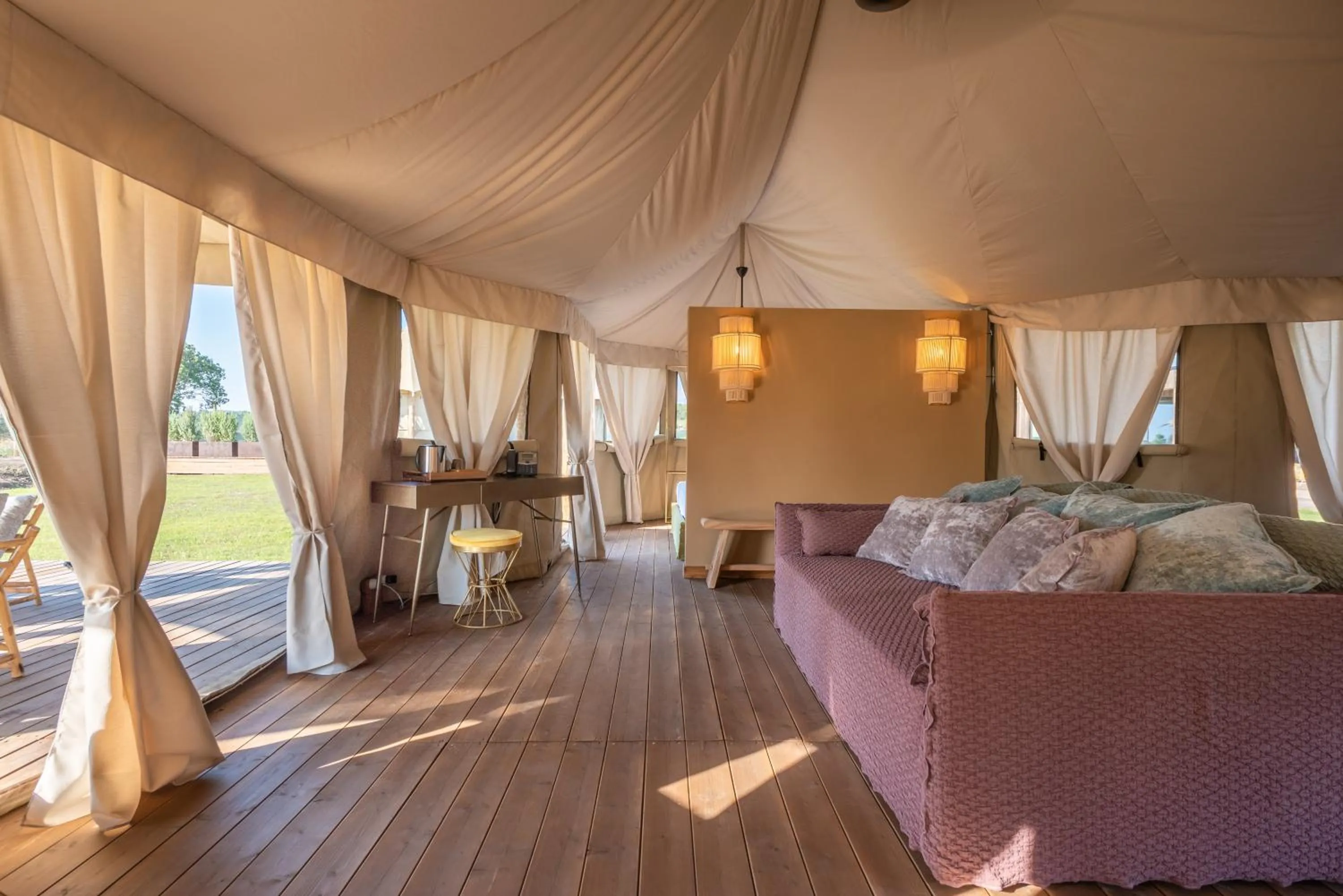 Living room in Terme di Vulci Glamping & Spa