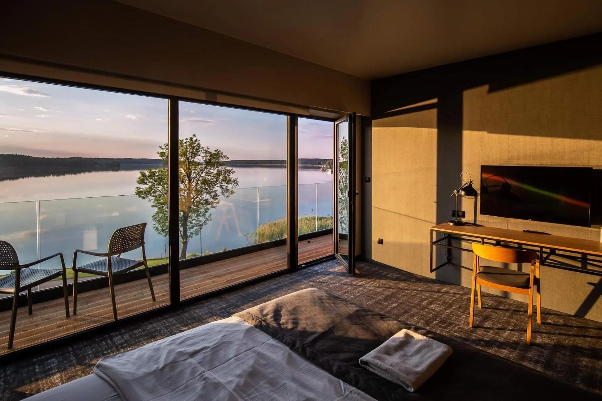 Balcony/Terrace, Bed in OTTON-Charzykowy Bed&Restaurant