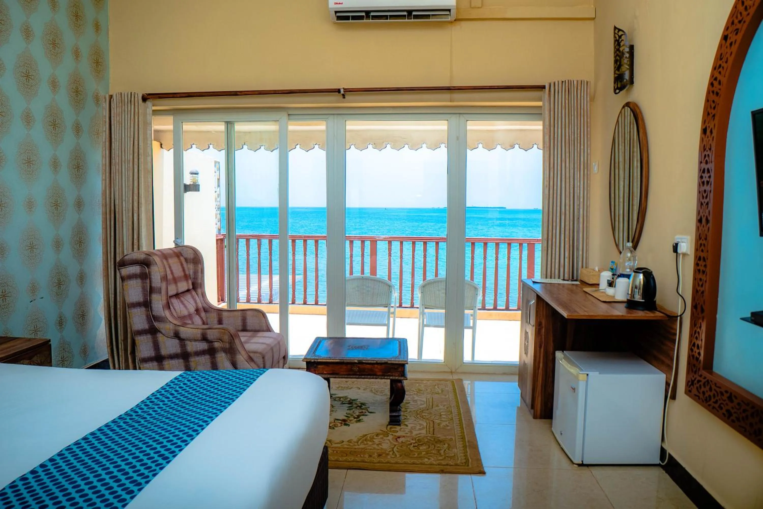 Bed in Golden Palm Boutique Zanzibar