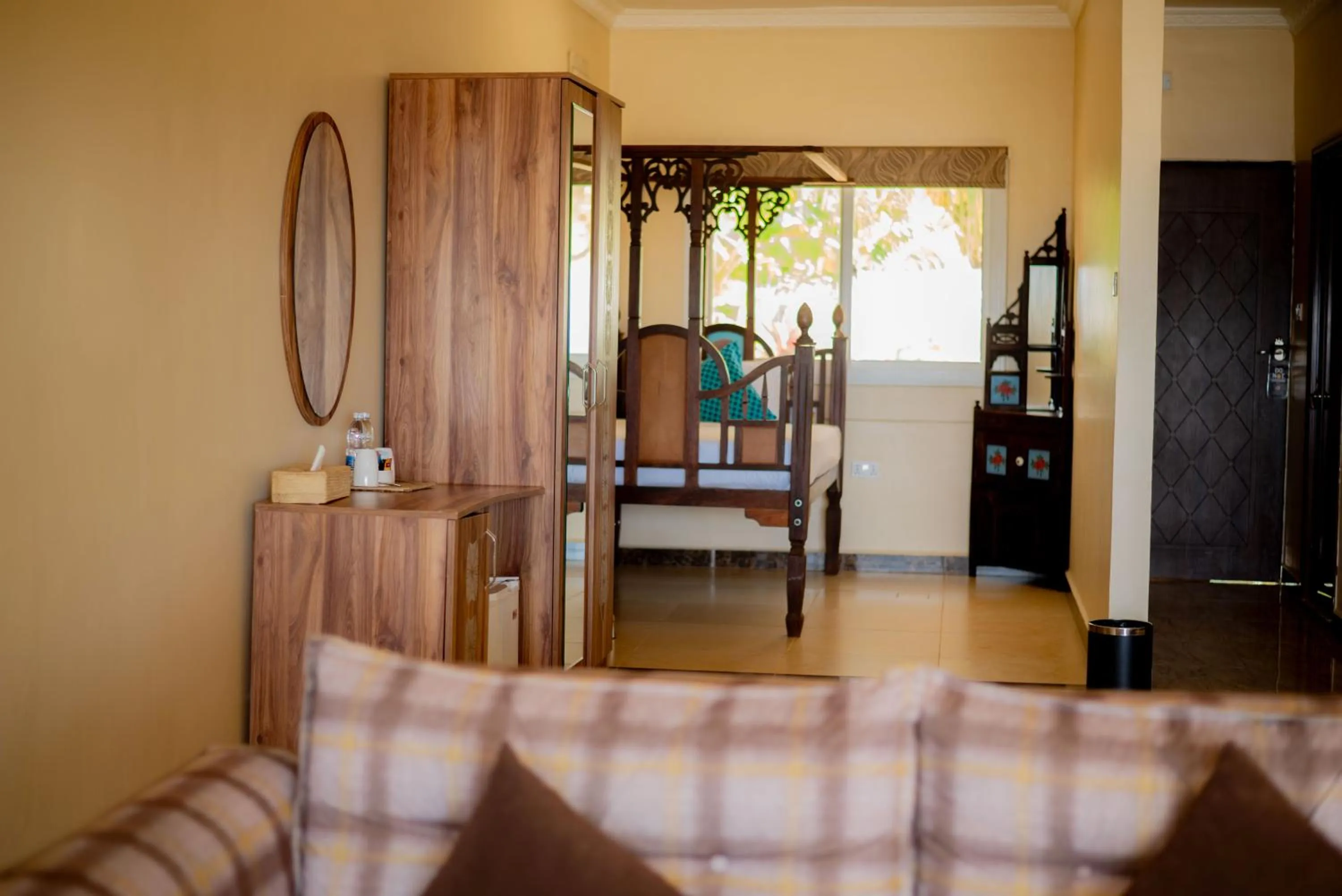 Seating area in Golden Palm Boutique Zanzibar