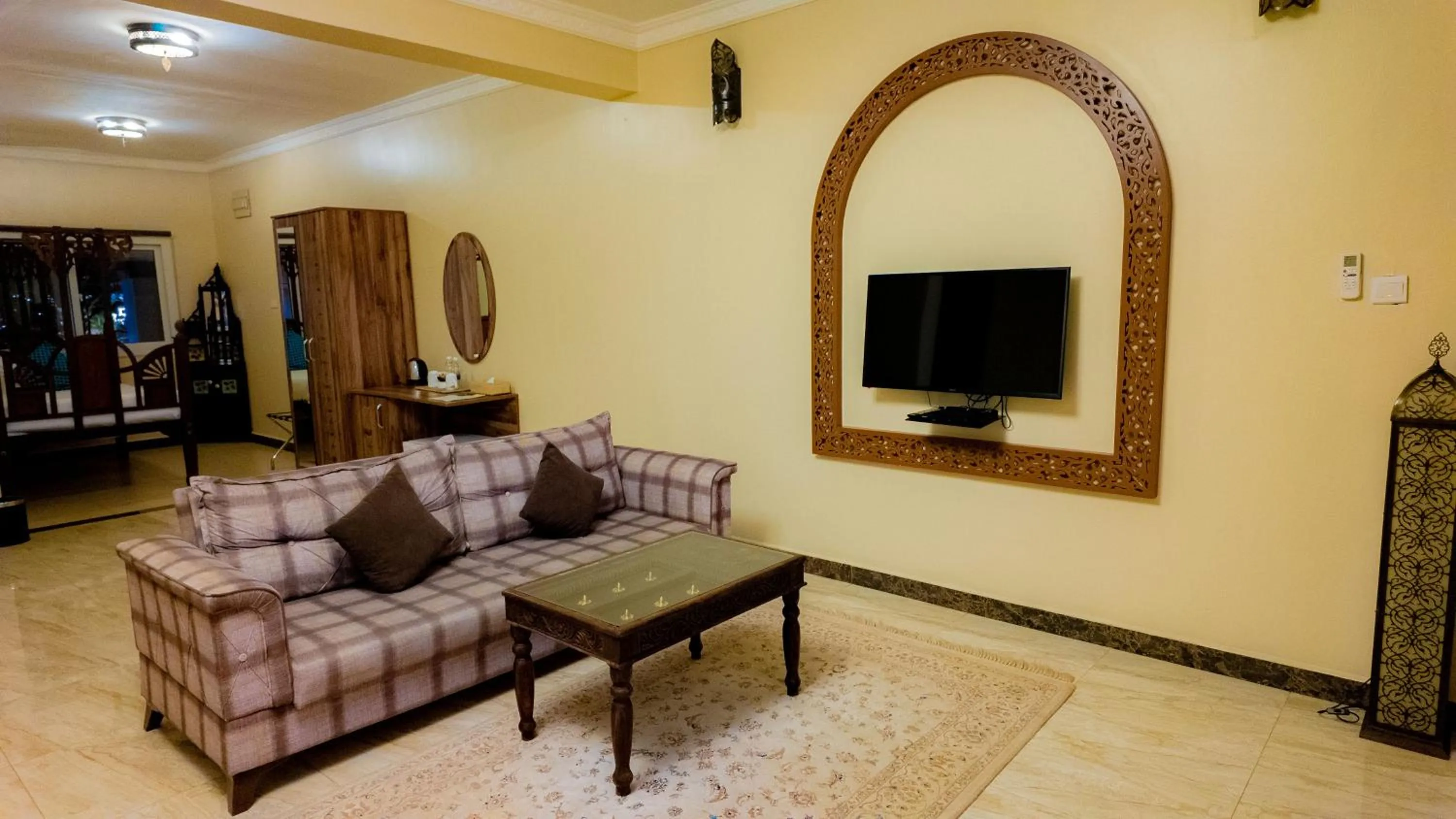 Seating area in Golden Palm Boutique Zanzibar