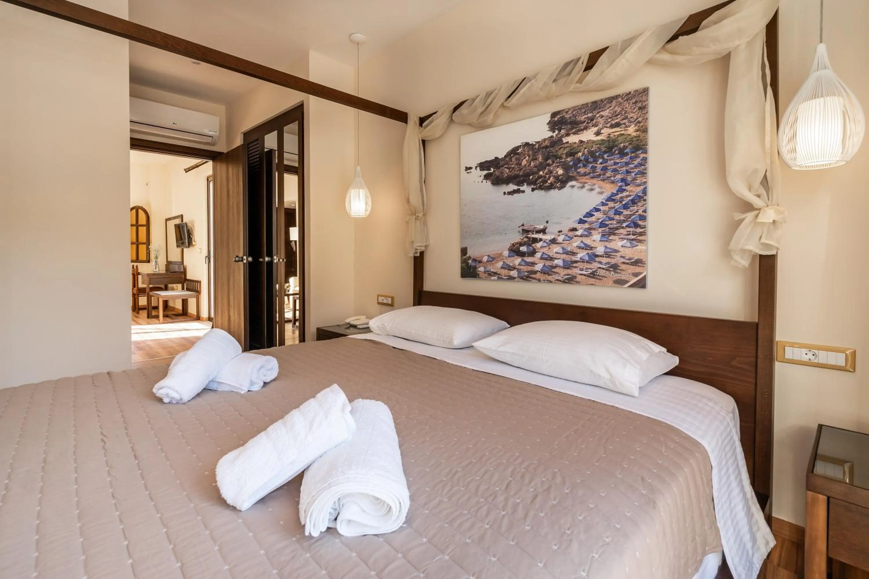 Bed in Ladiko Suites - Faliraki