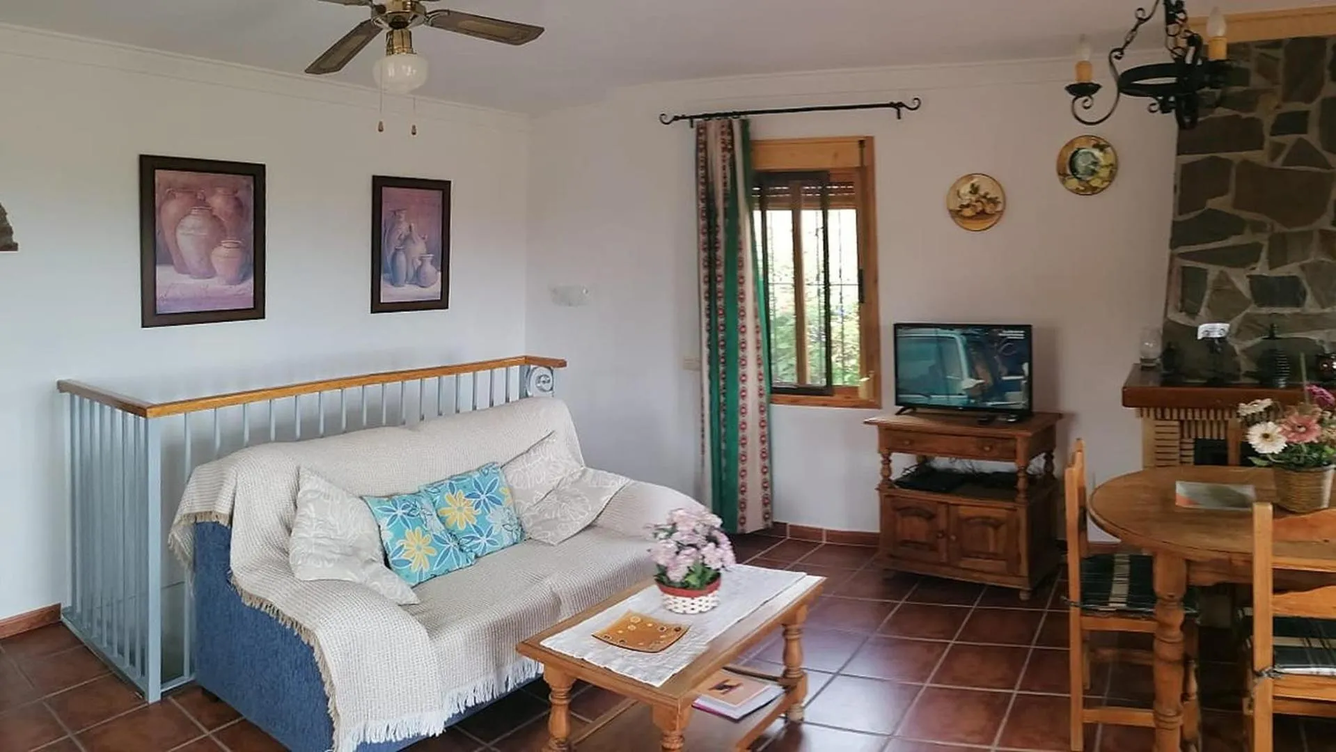 Living room in Villa Vistamar - private pool