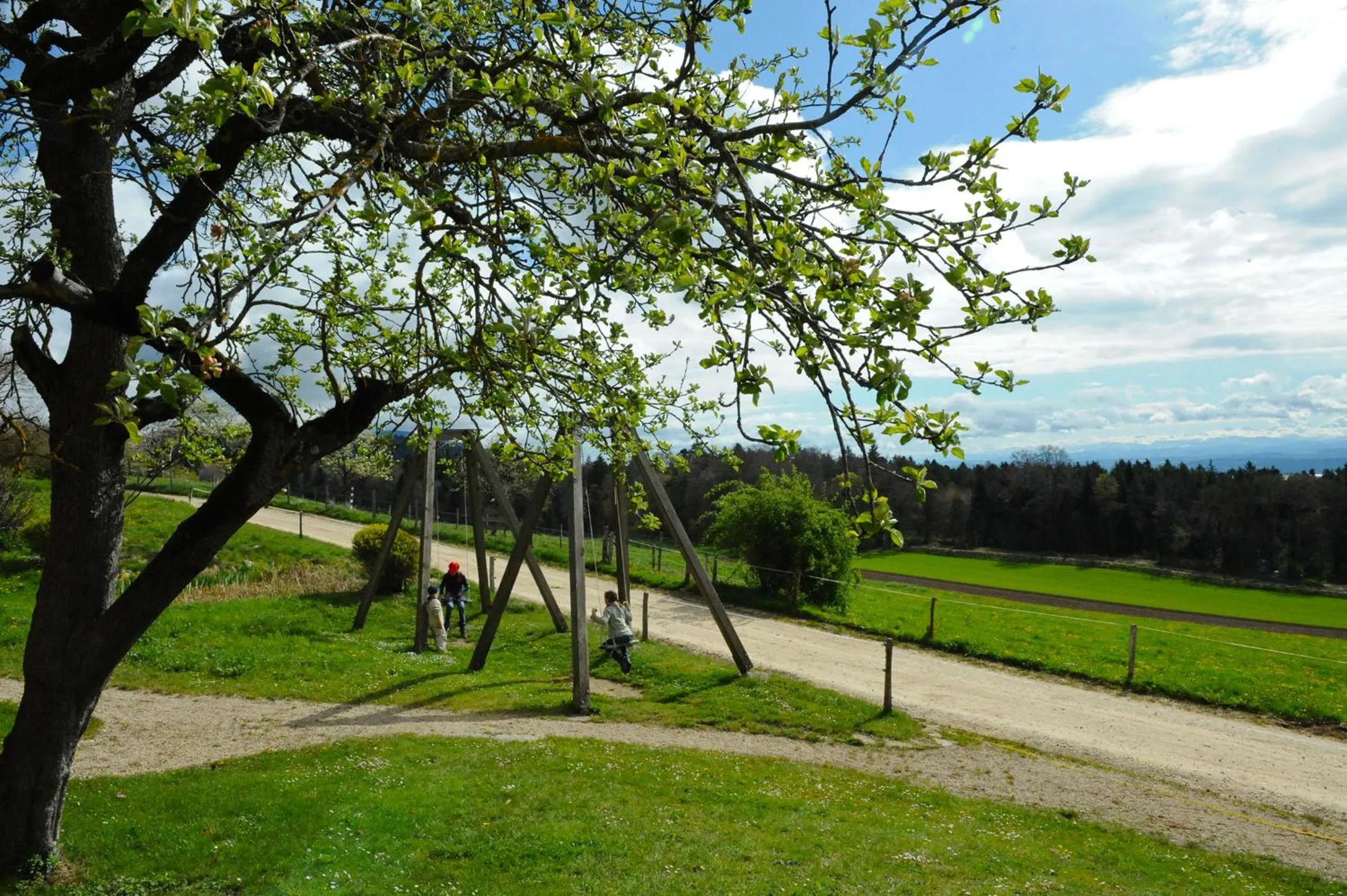 Children play ground in EcoHotel L’Aubier