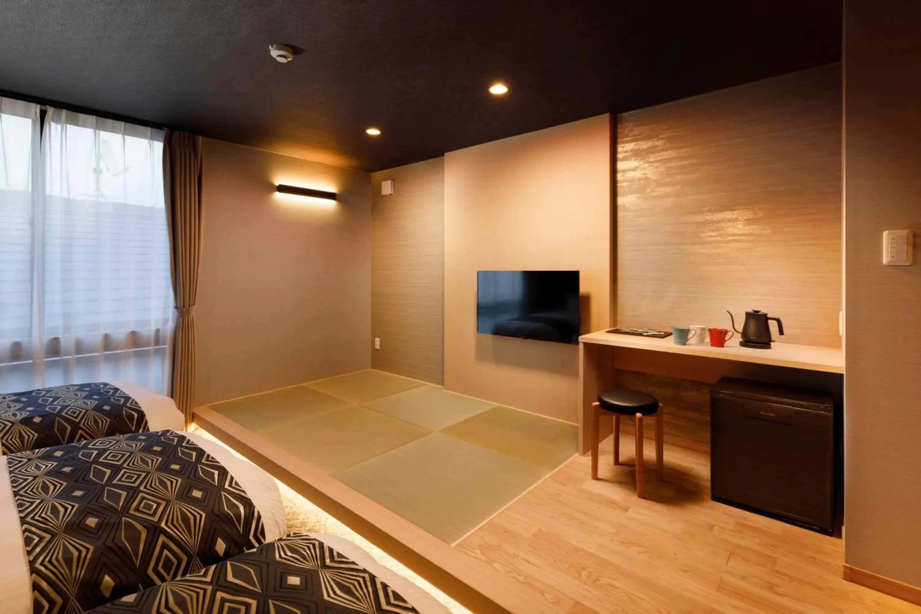 Living room, Bed in Connect inn Gion-Shijo Living room, Bed in Connect inn Gion-Shijo