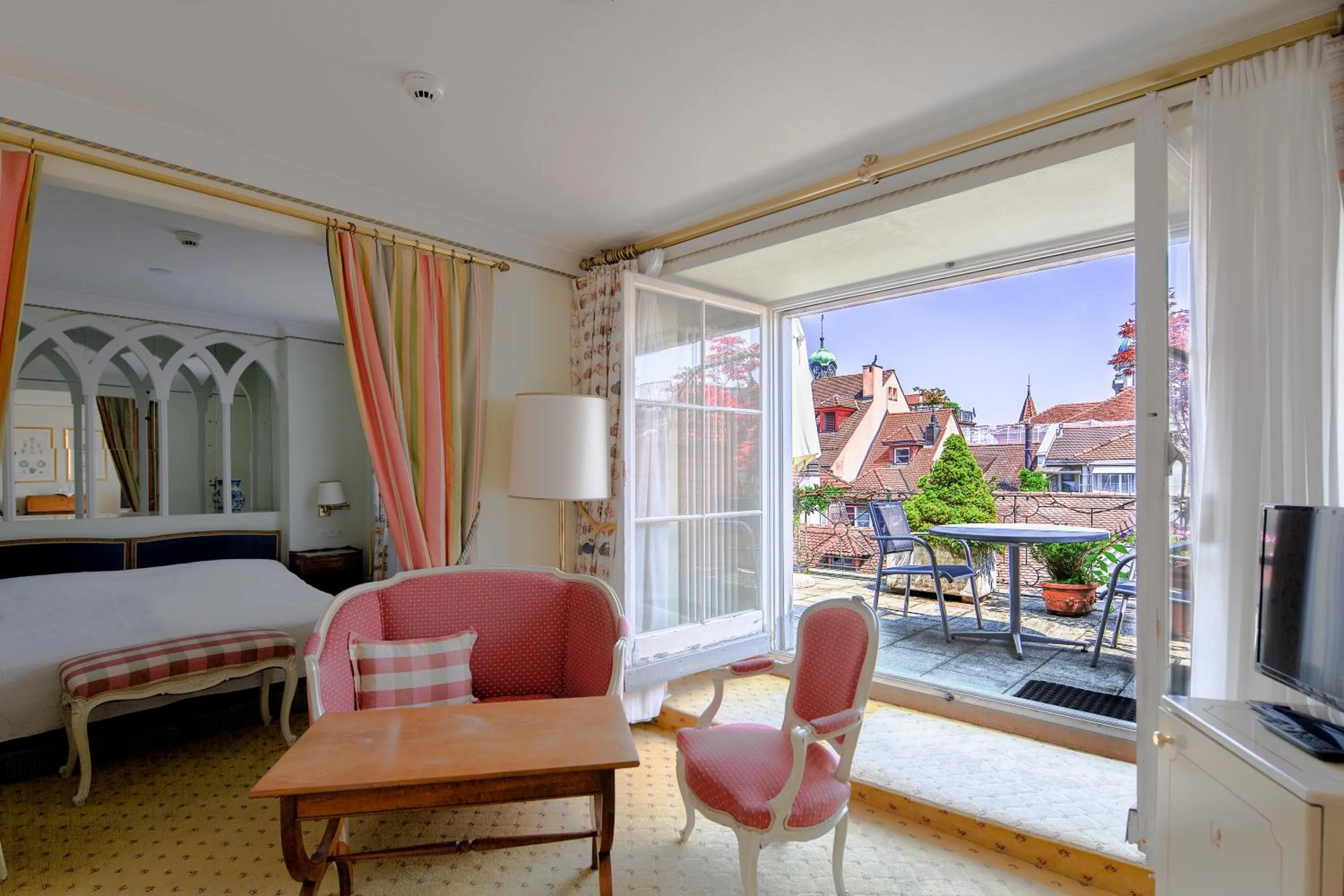 Bed in Romantik Hotel Wilden Mann Luzern