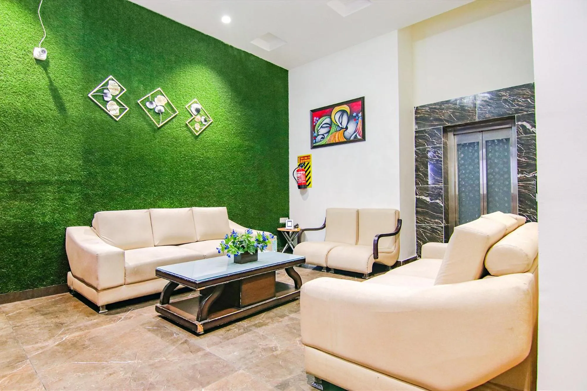 Seating area in FabHotel Prime Royal Maple