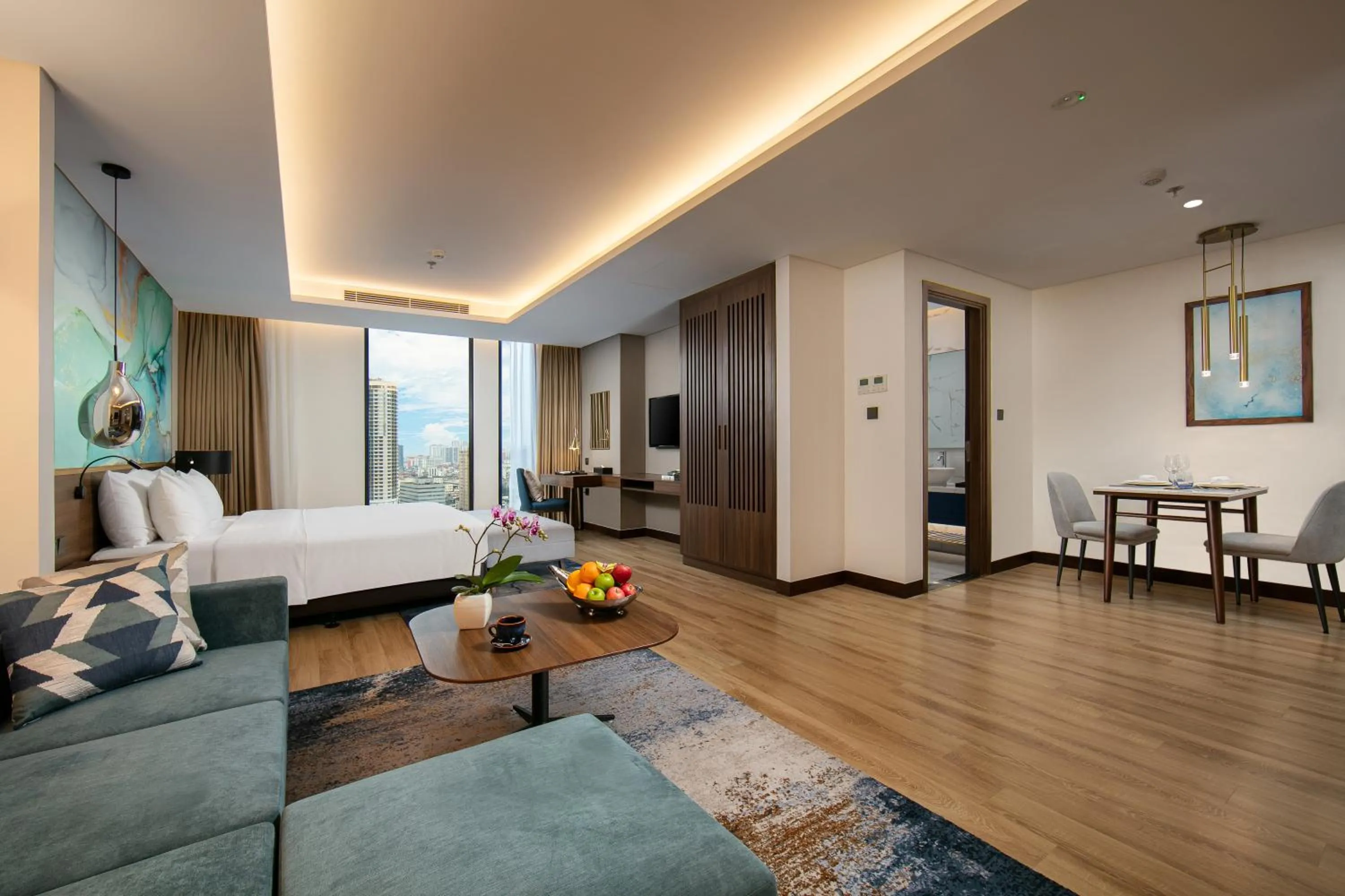 Photo of the whole room, Bed in Mövenpick Living West Hanoi