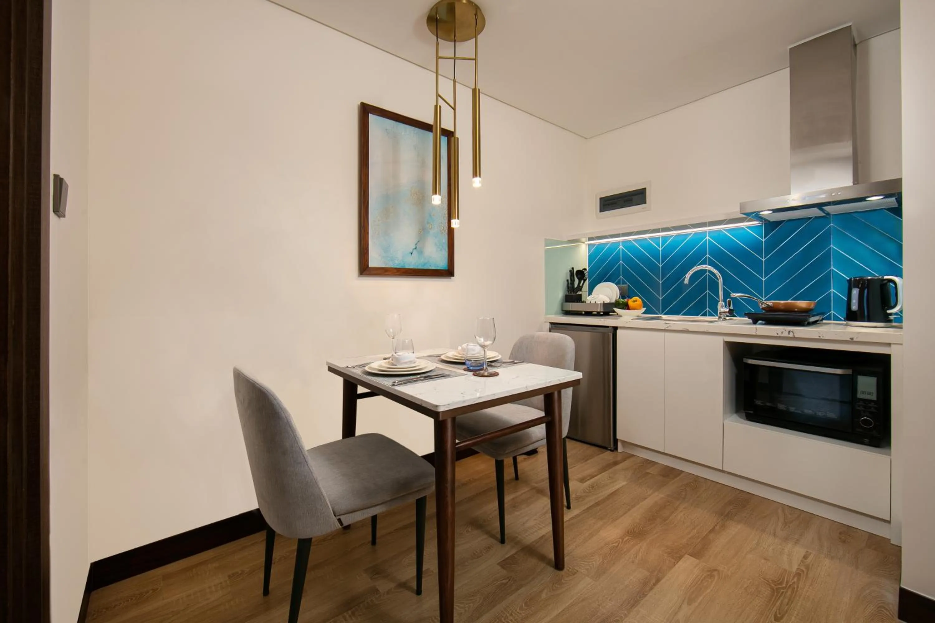 Kitchen or kitchenette in Mövenpick Living West Hanoi