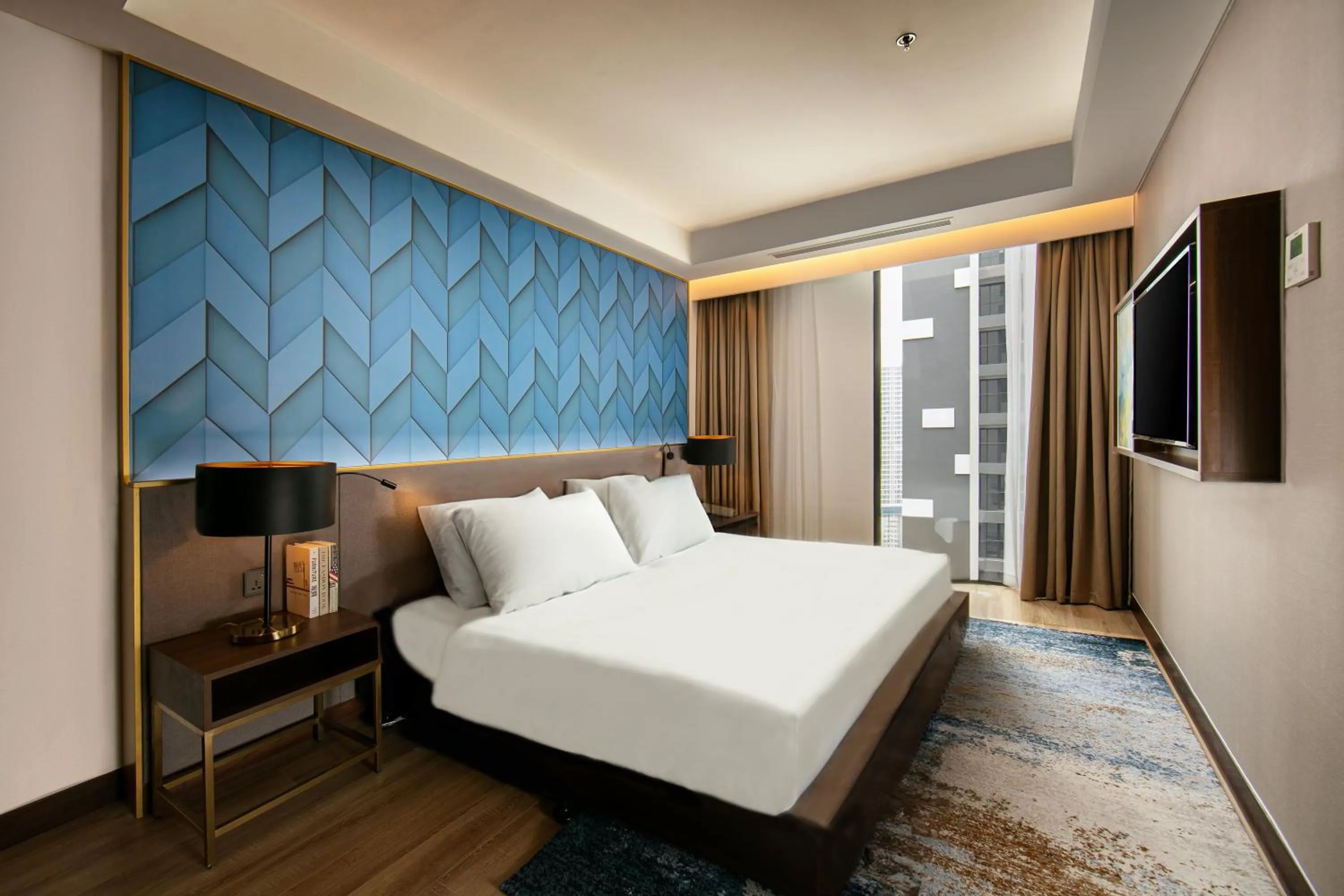 Property building, Bed in Mövenpick Living West Hanoi