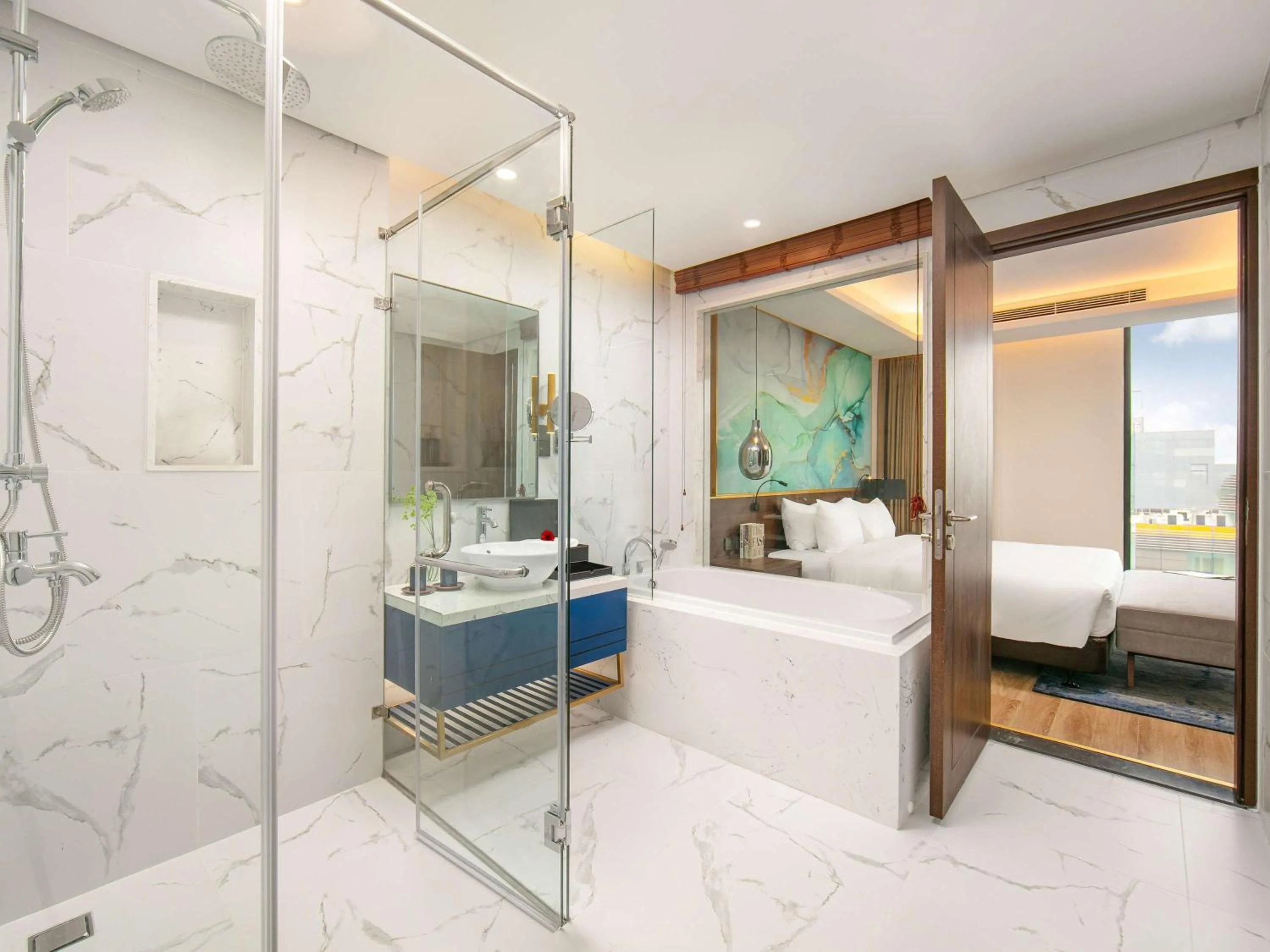 Bathroom, Bed in Eastin Hotel & Residences Hanoi